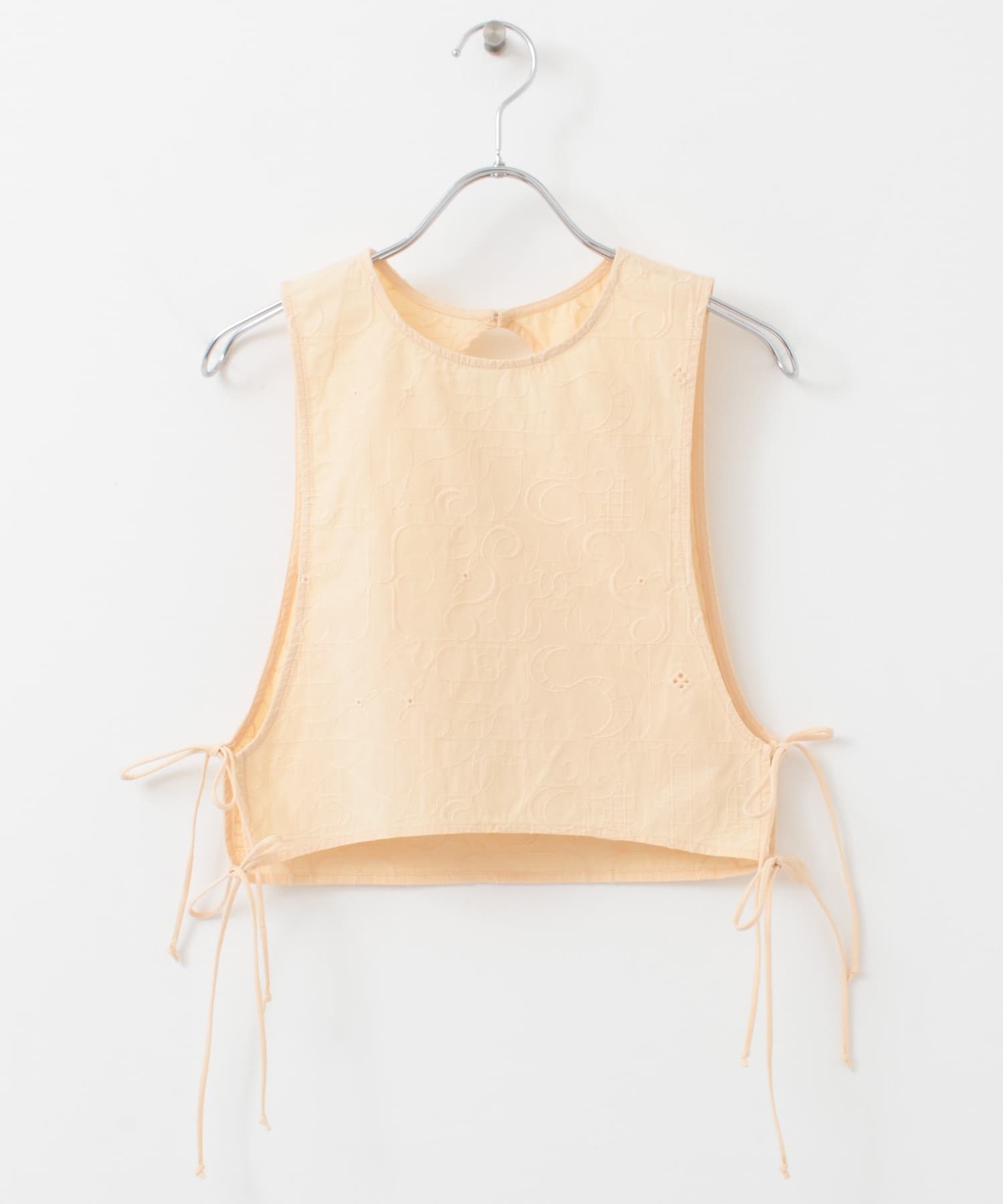 刺繍サイドリボンベスト APRICOT one