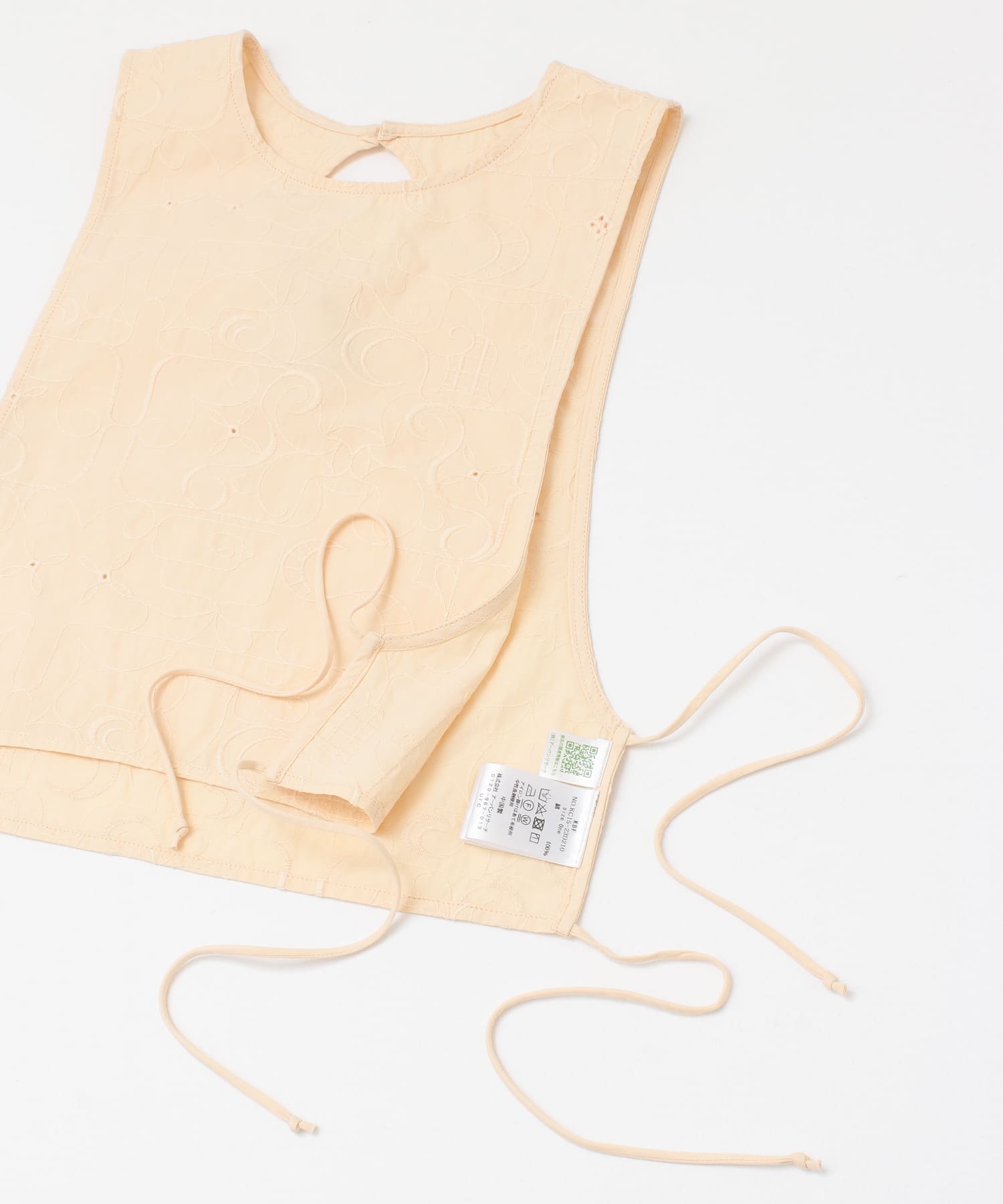刺繍サイドリボンベスト APRICOT one