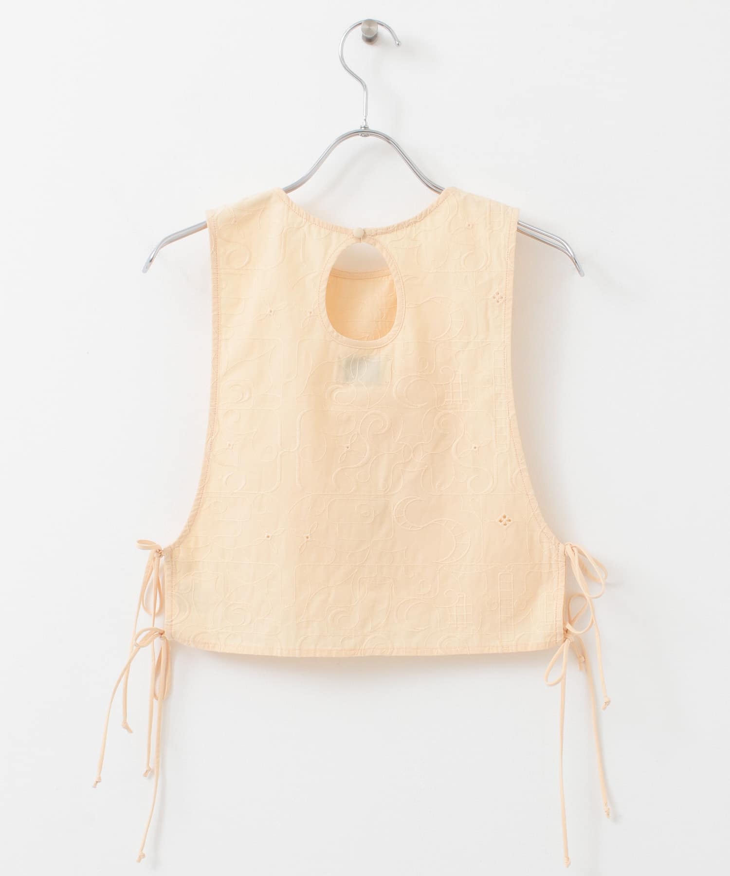 刺繍サイドリボンベスト APRICOT one