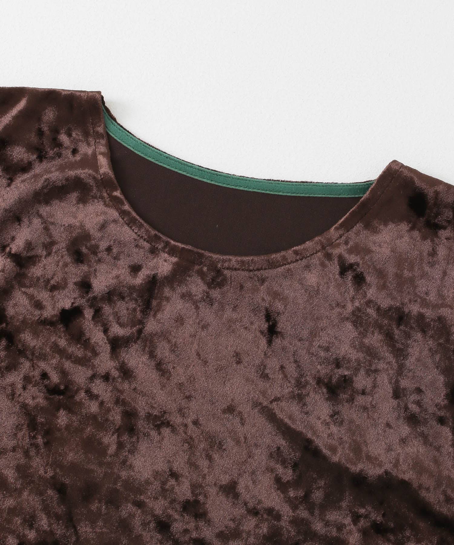 コンパクトベロアTシャツ D.BROWN one