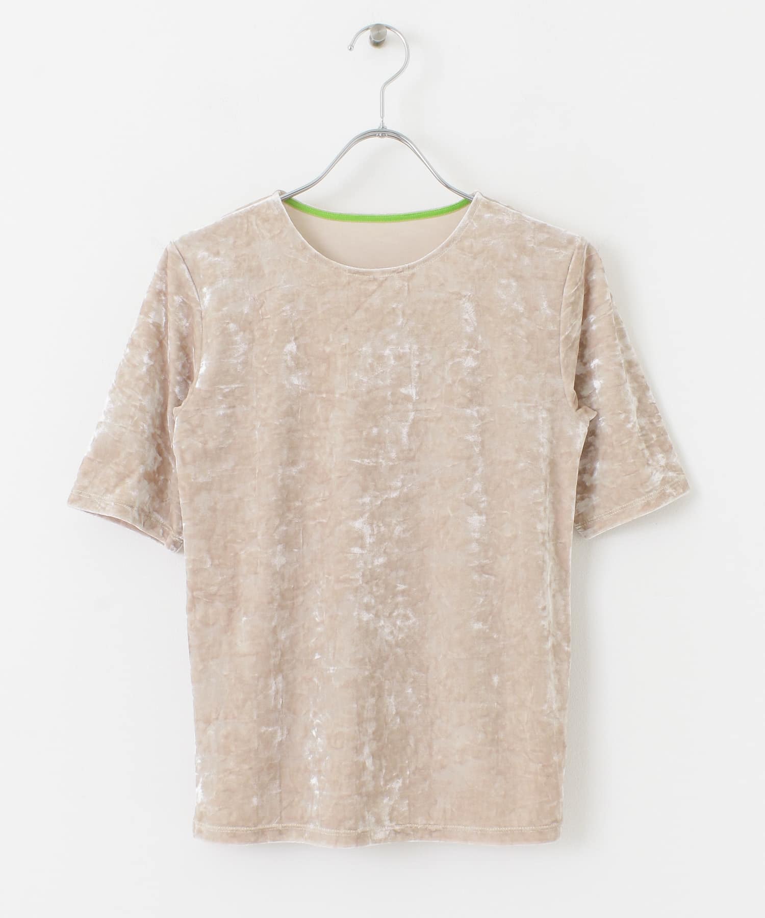 コンパクトベロアTシャツ CHAMPAGNE one