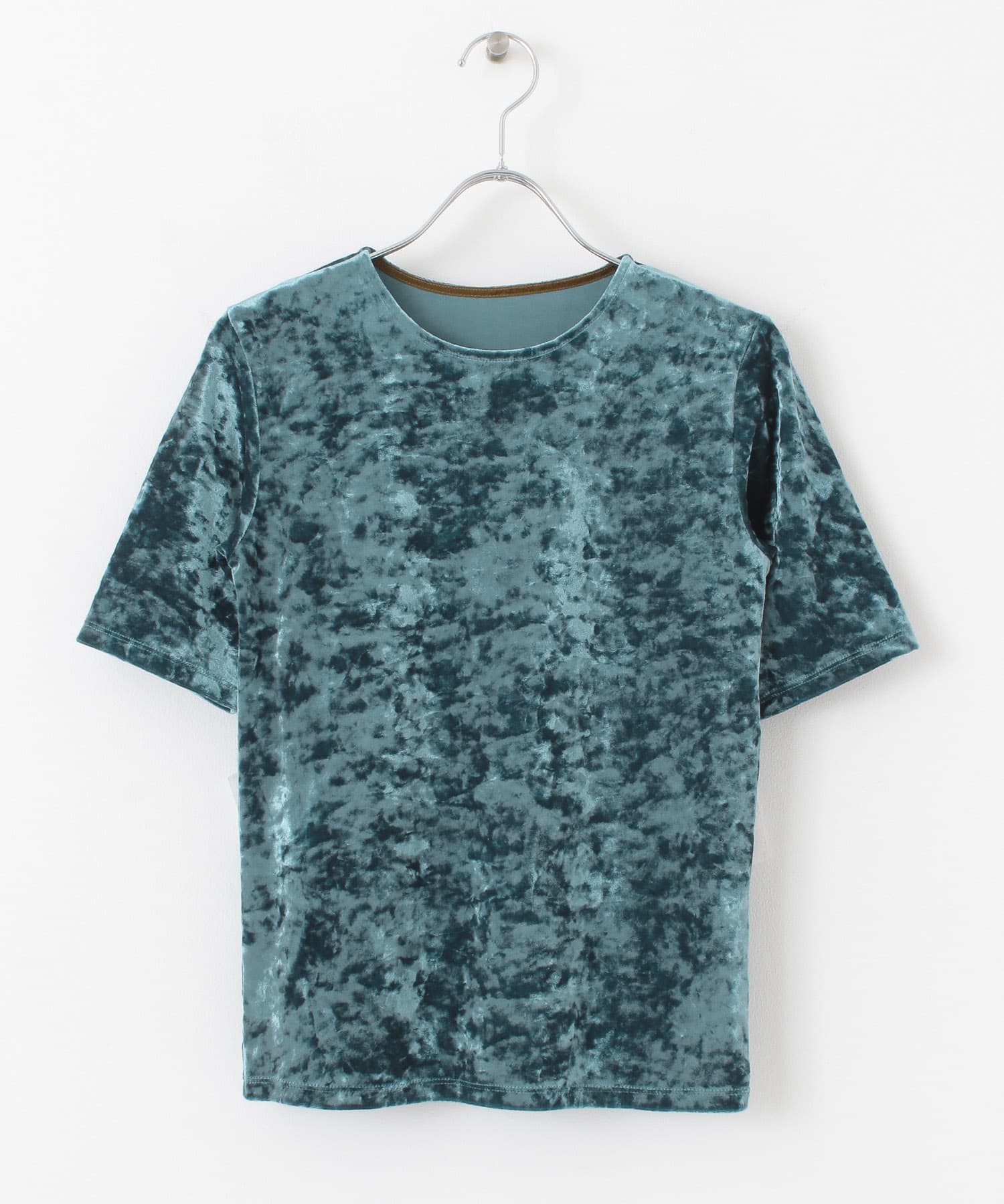 コンパクトベロアTシャツ FOG BLUE one