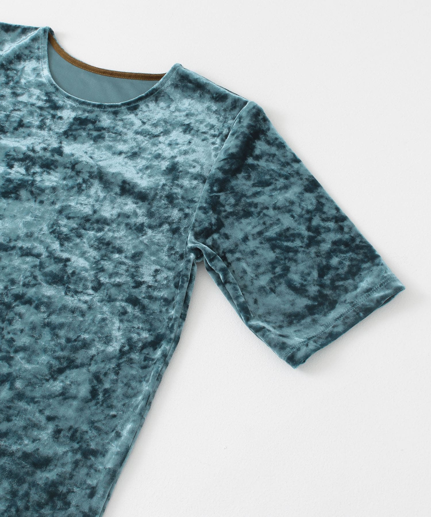 コンパクトベロアTシャツ FOG BLUE one