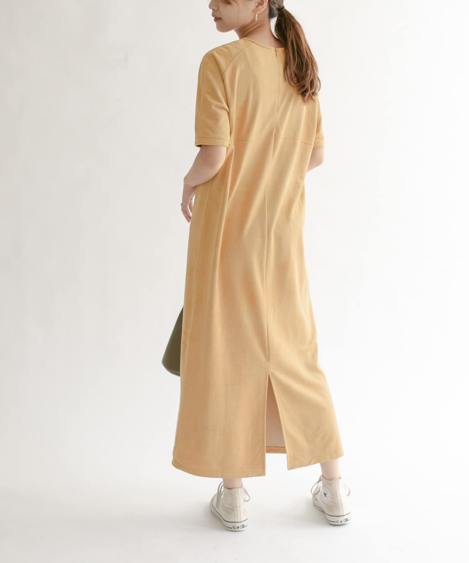 スエードロングワンピース CAMEL one