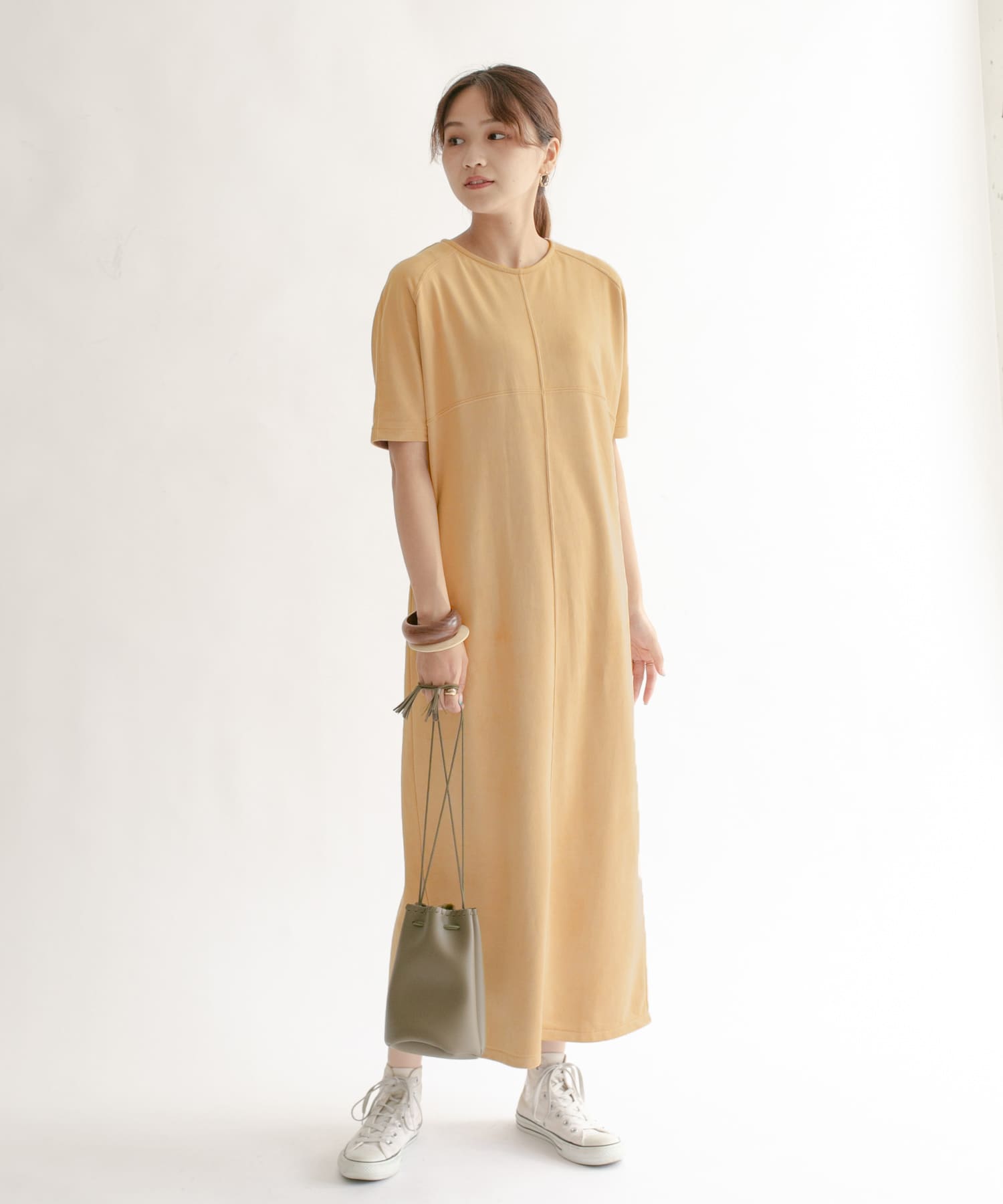 スエードロングワンピース CAMEL one