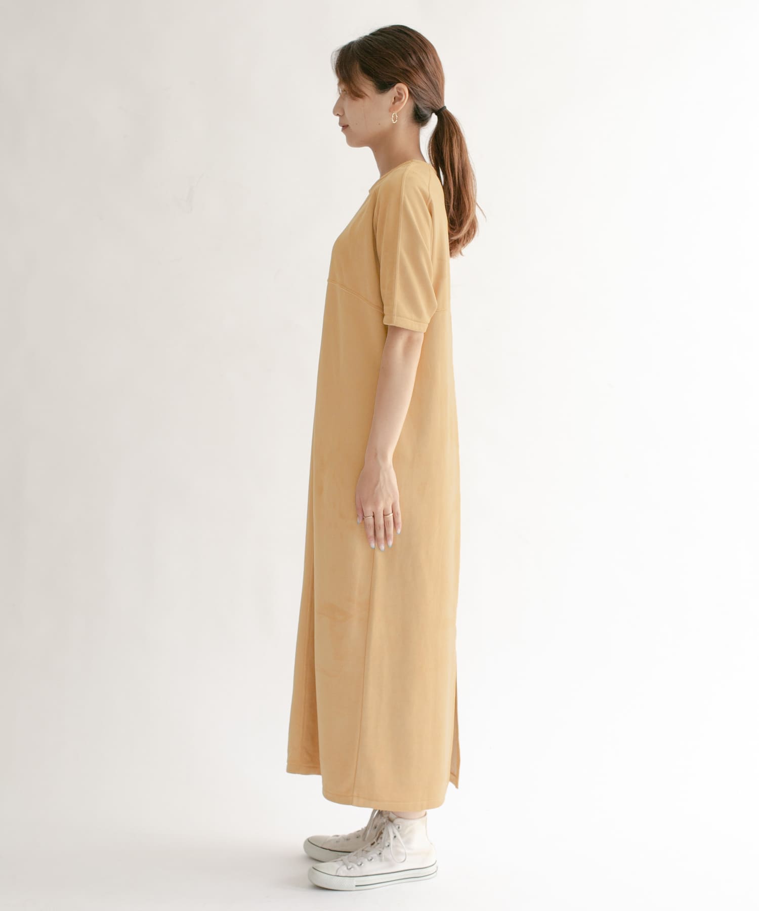 スエードロングワンピース CAMEL one