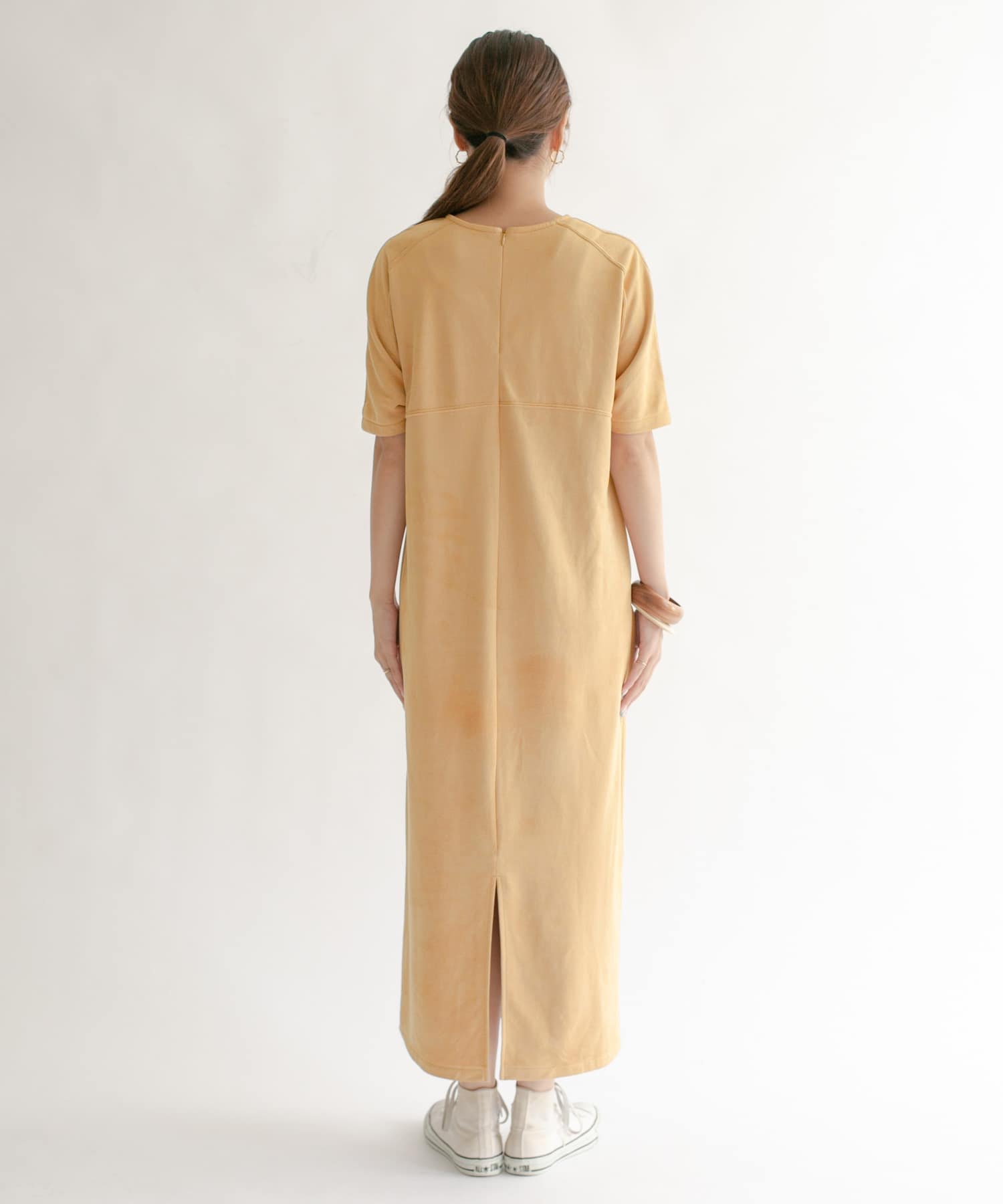 スエードロングワンピース CAMEL one
