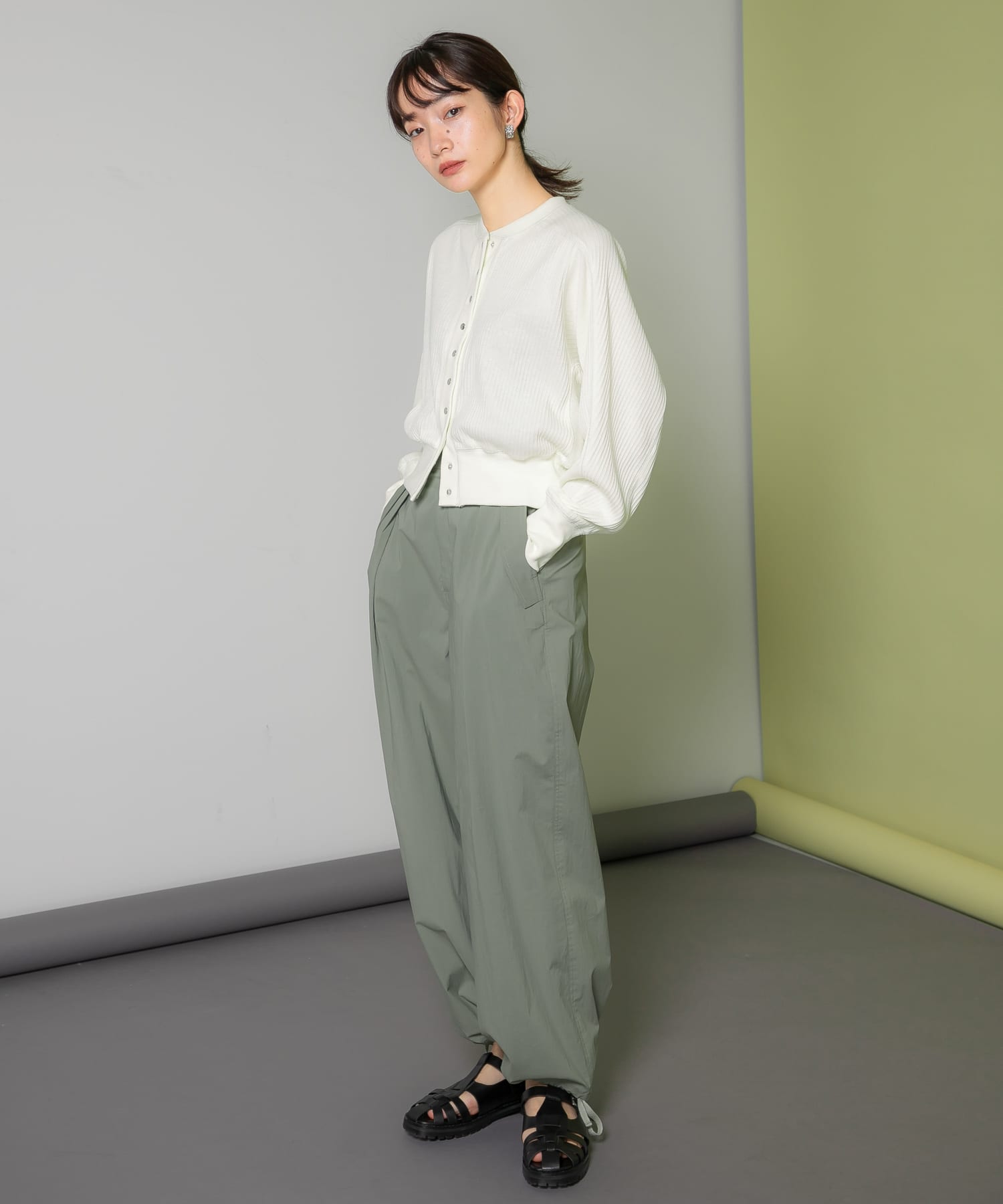 ヘムドロストミリタリーパンツ KHAKI one