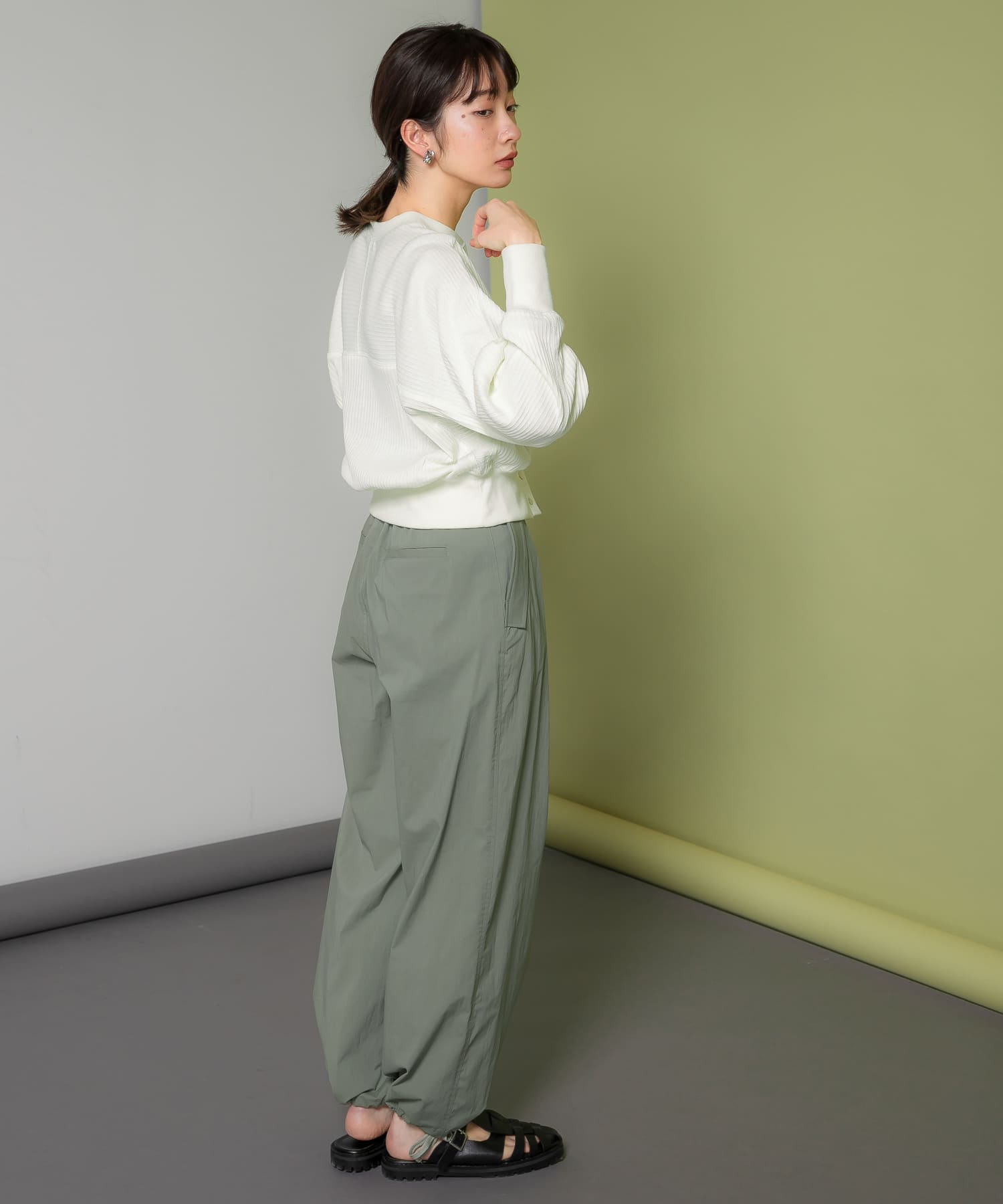 ヘムドロストミリタリーパンツ KHAKI one