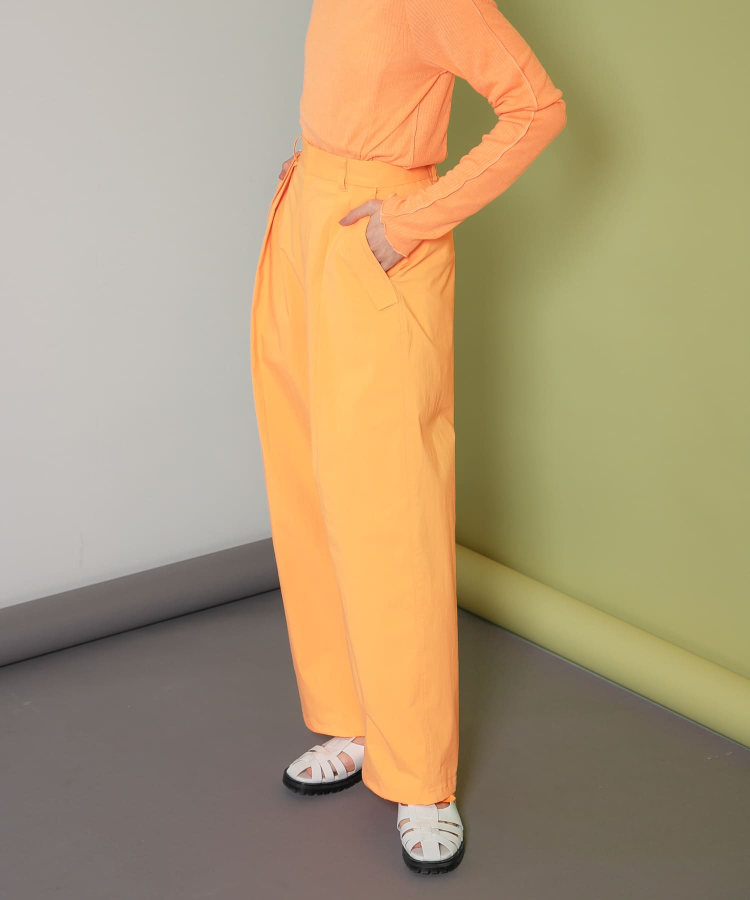 ヘムドロストミリタリーパンツ ORANGE one