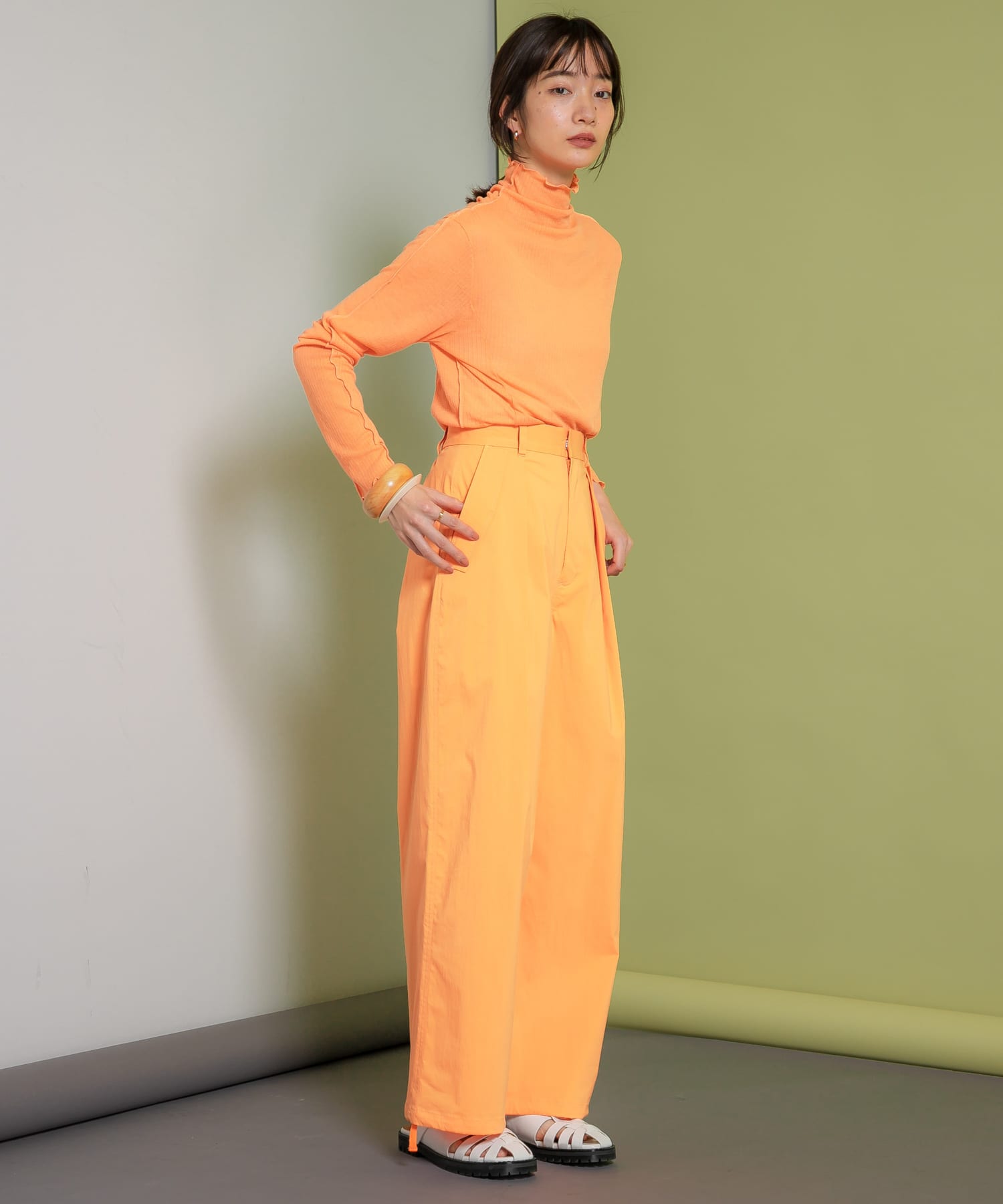 ヘムドロストミリタリーパンツ ORANGE one