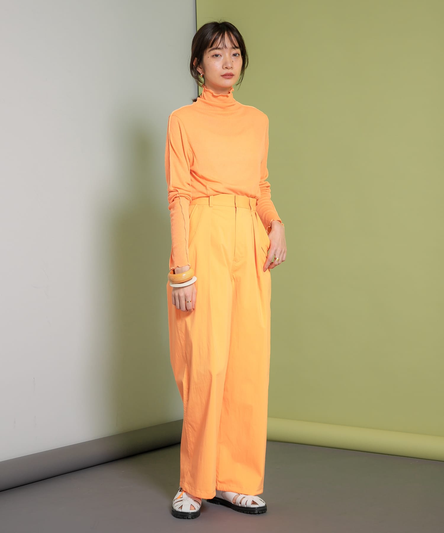 ヘムドロストミリタリーパンツ ORANGE one
