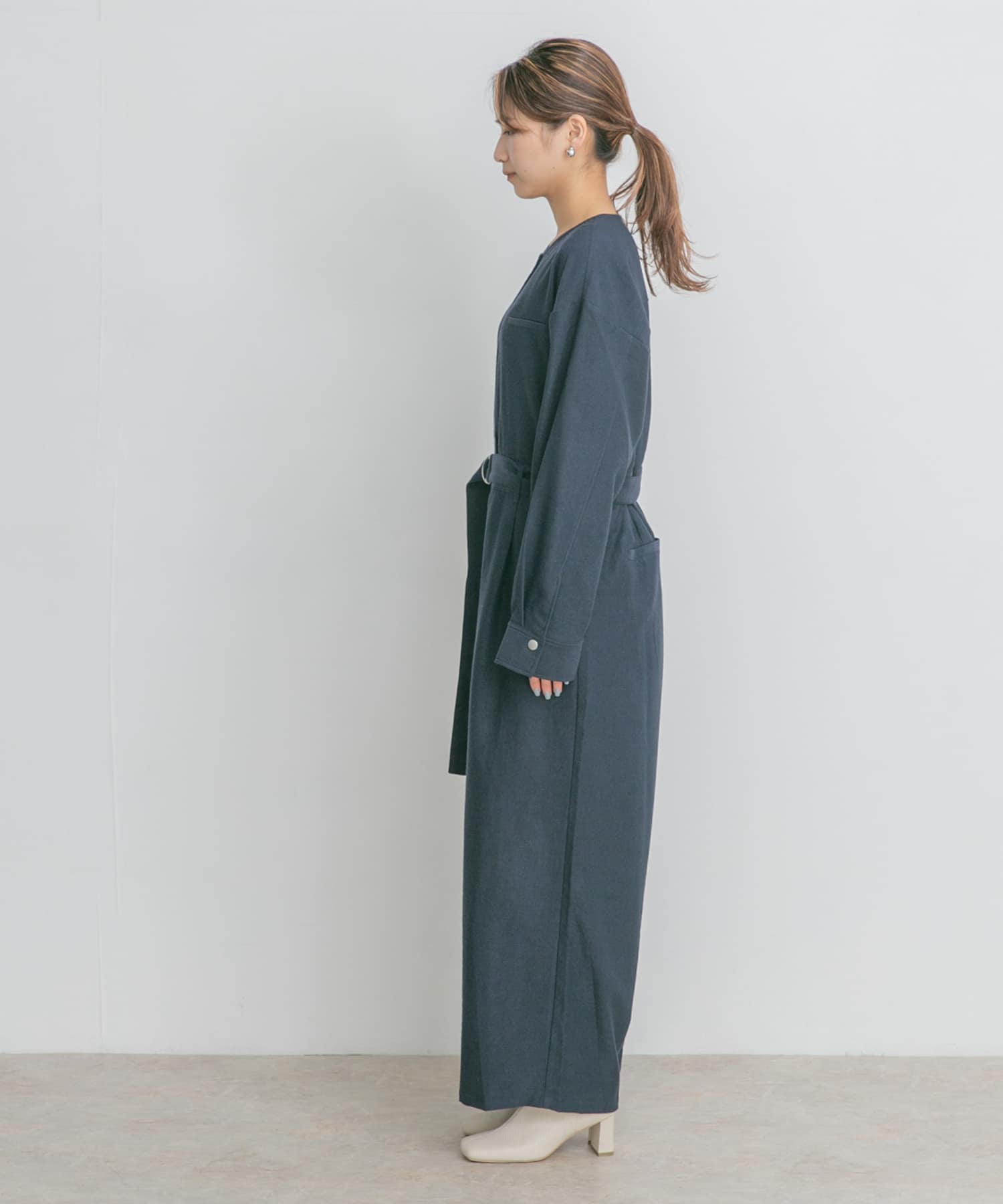 BIGシルエットジャンプスーツ D.NAVY one