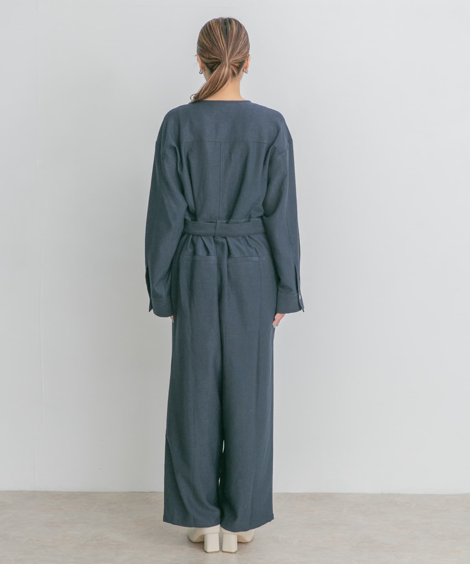 BIGシルエットジャンプスーツ D.NAVY one