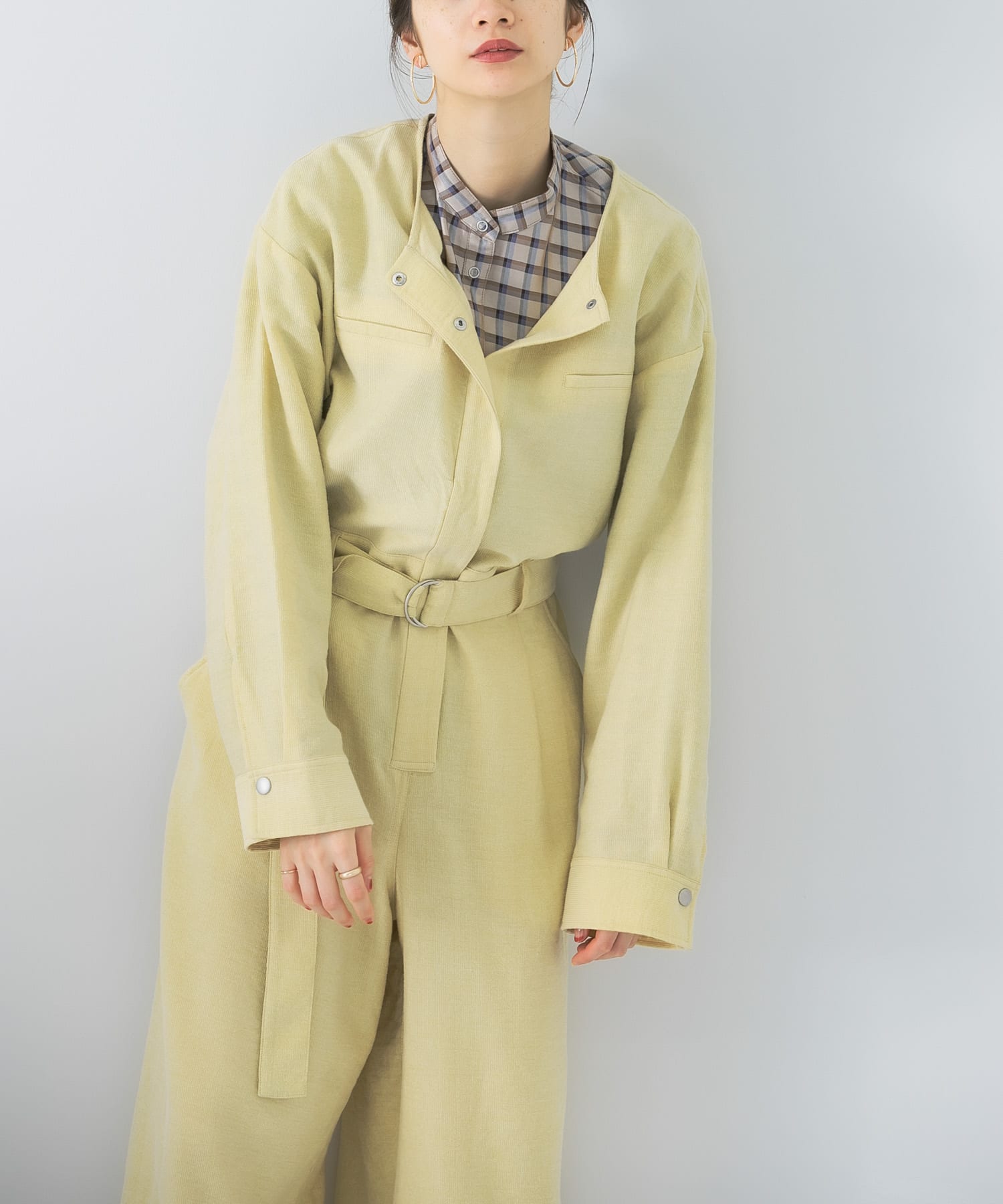 BIGシルエットジャンプスーツ IVORY one