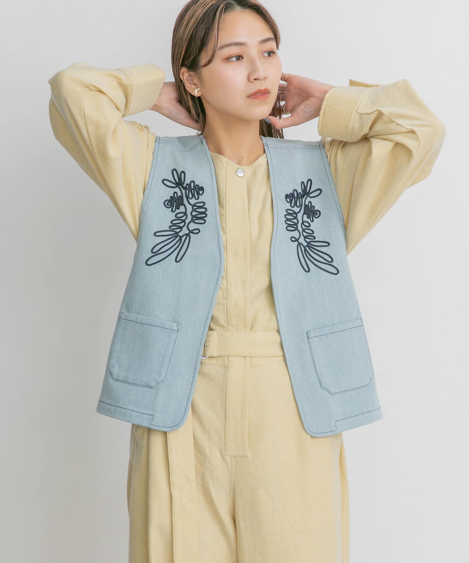 BIGシルエットジャンプスーツ IVORY one