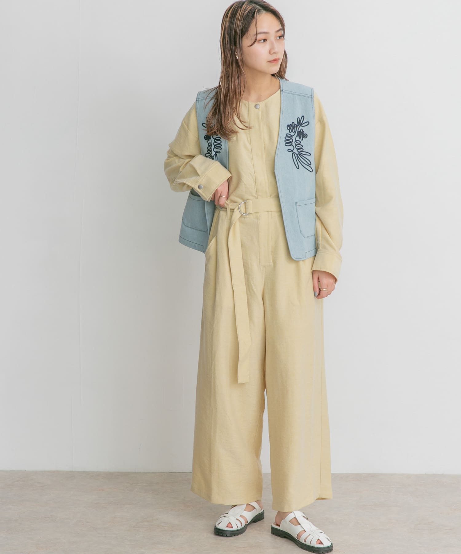 BIGシルエットジャンプスーツ IVORY one