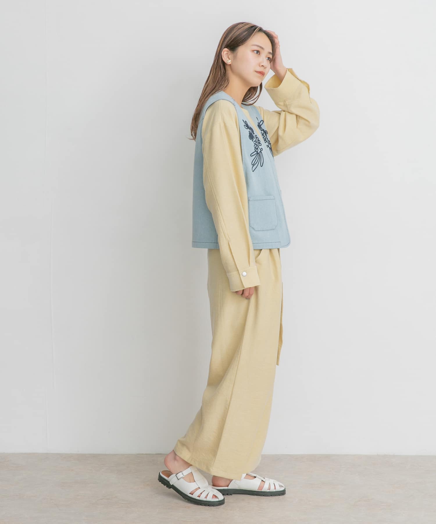 BIGシルエットジャンプスーツ IVORY one