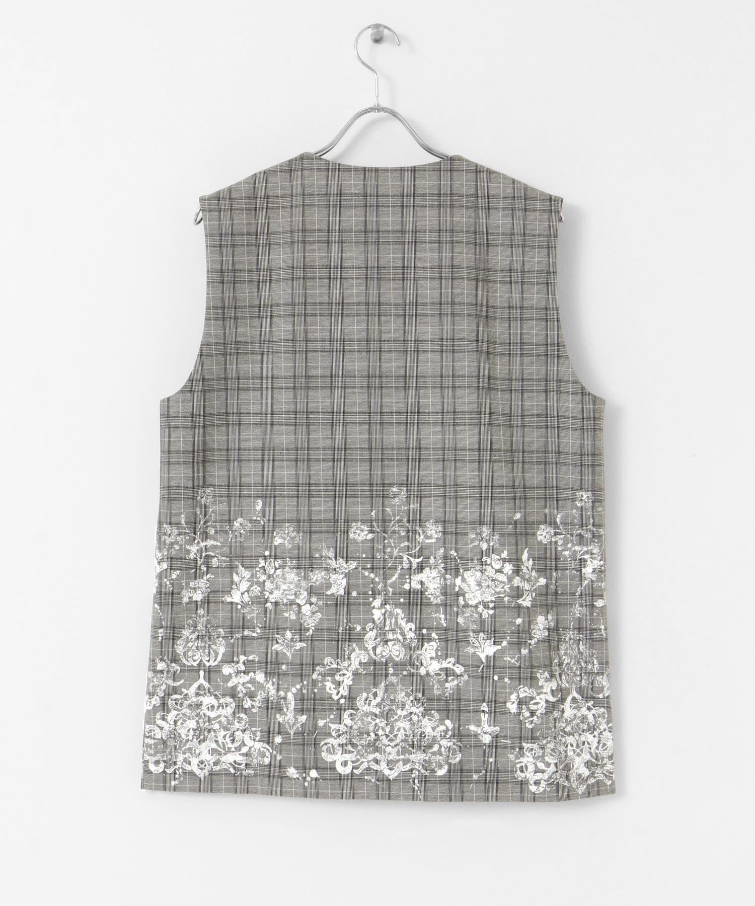 レースプリントチェックベスト GRAY one