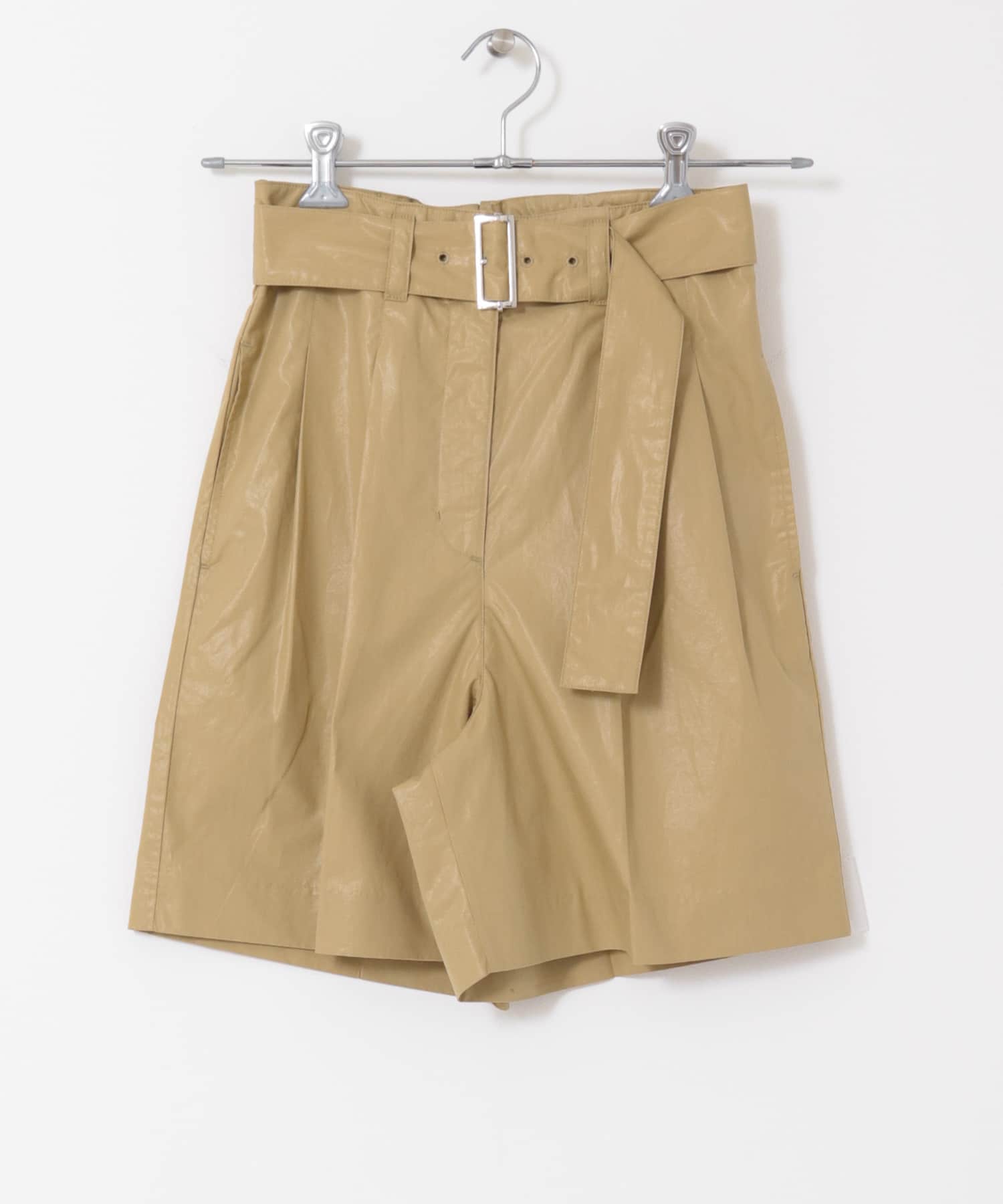 ベルテッドコーティングハーフパンツ BEIGE one
