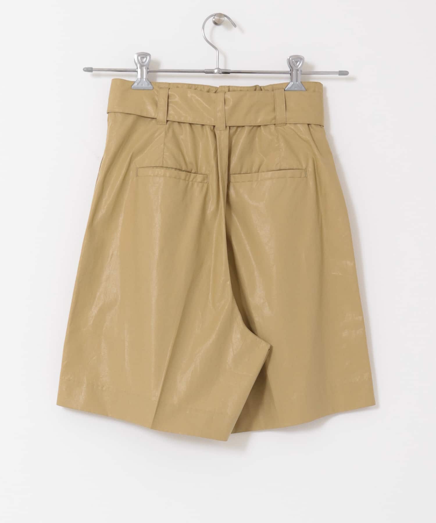 ベルテッドコーティングハーフパンツ BEIGE one
