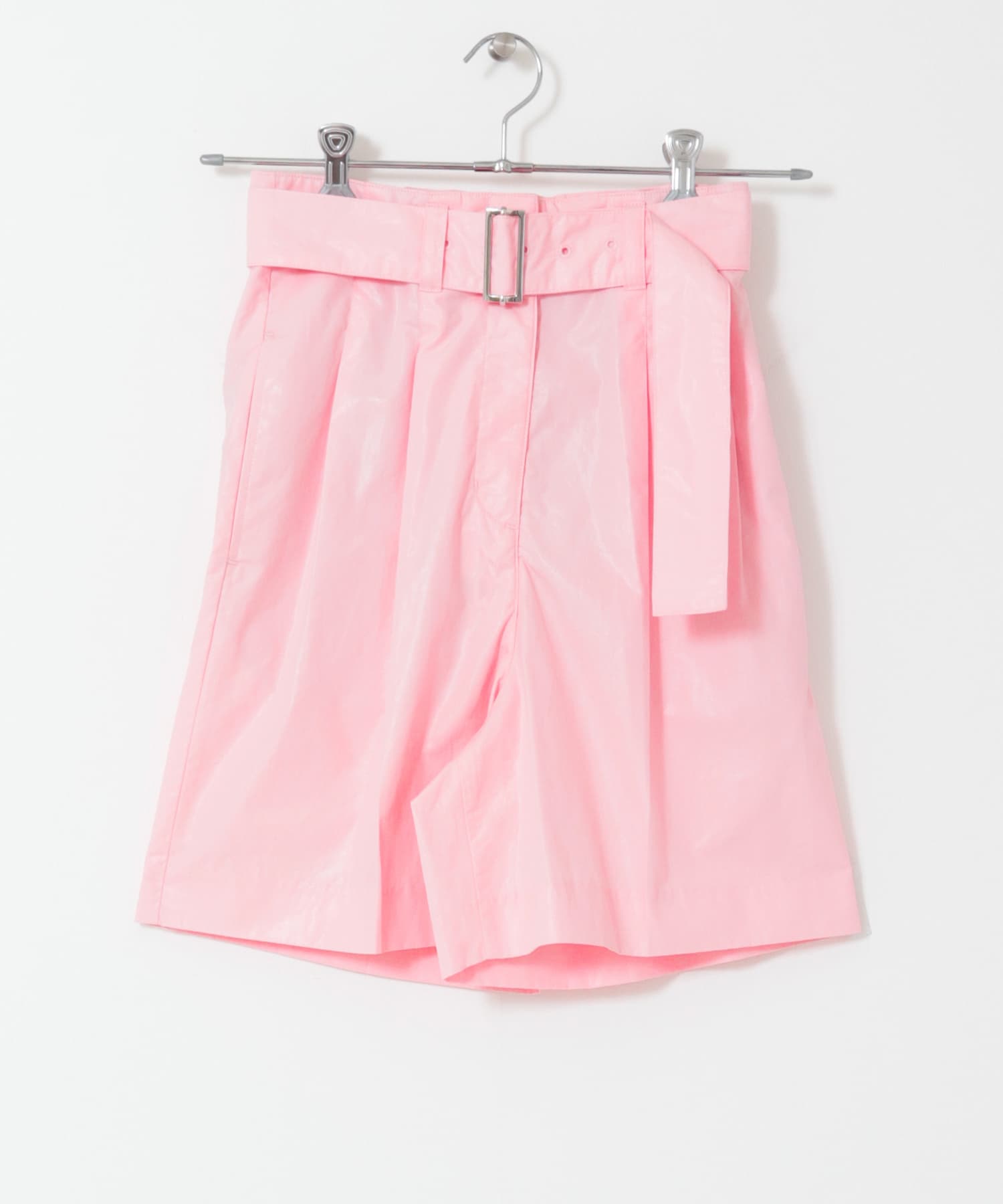 ベルテッドコーティングハーフパンツ PINK one