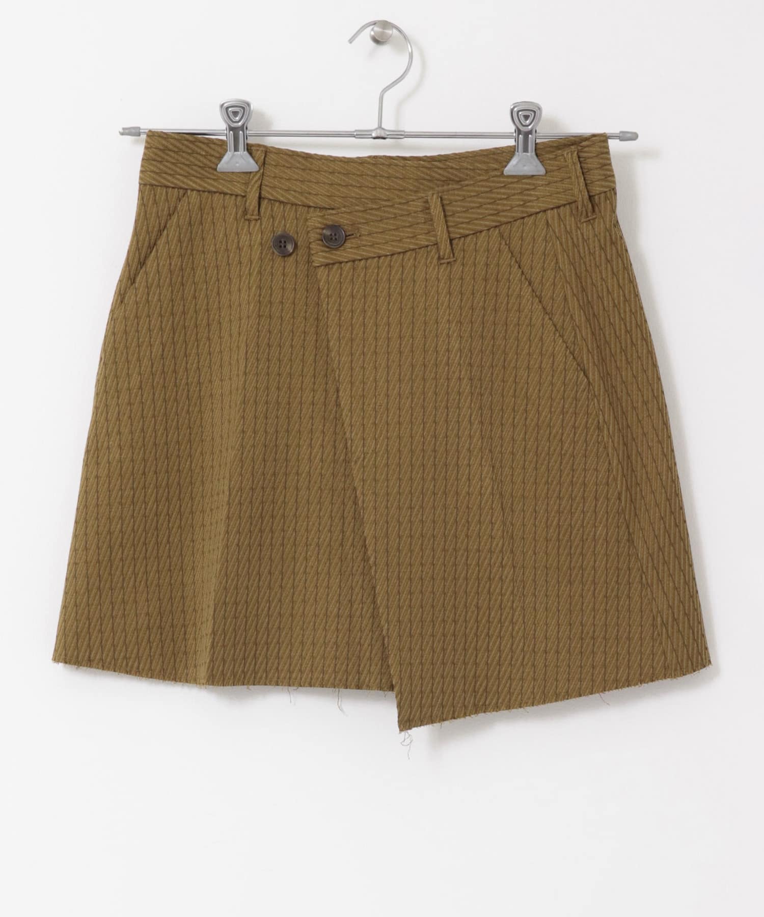 リメイクラップミニスカート BROWN one