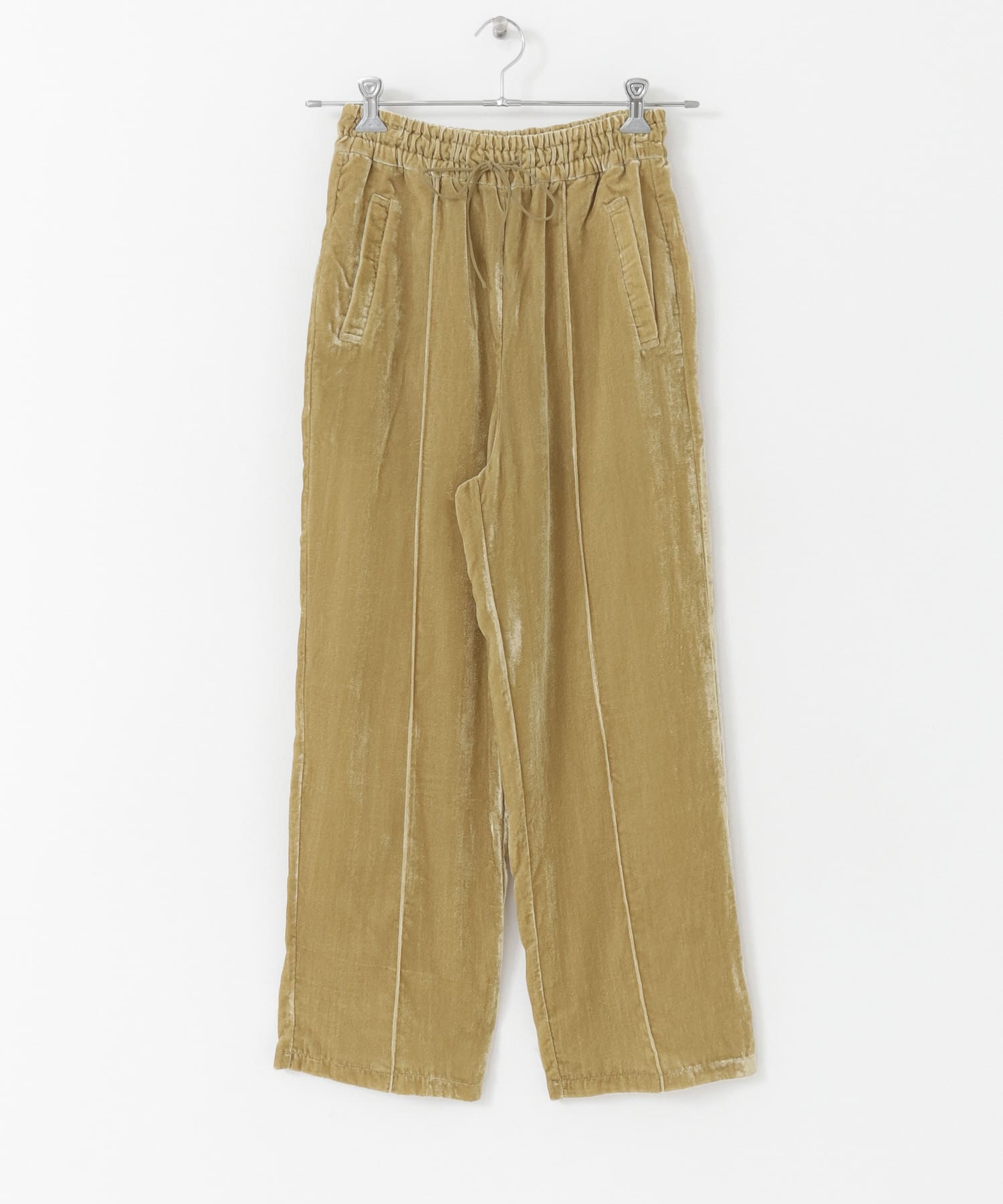 ベロアトラックパンツ BEIGE one