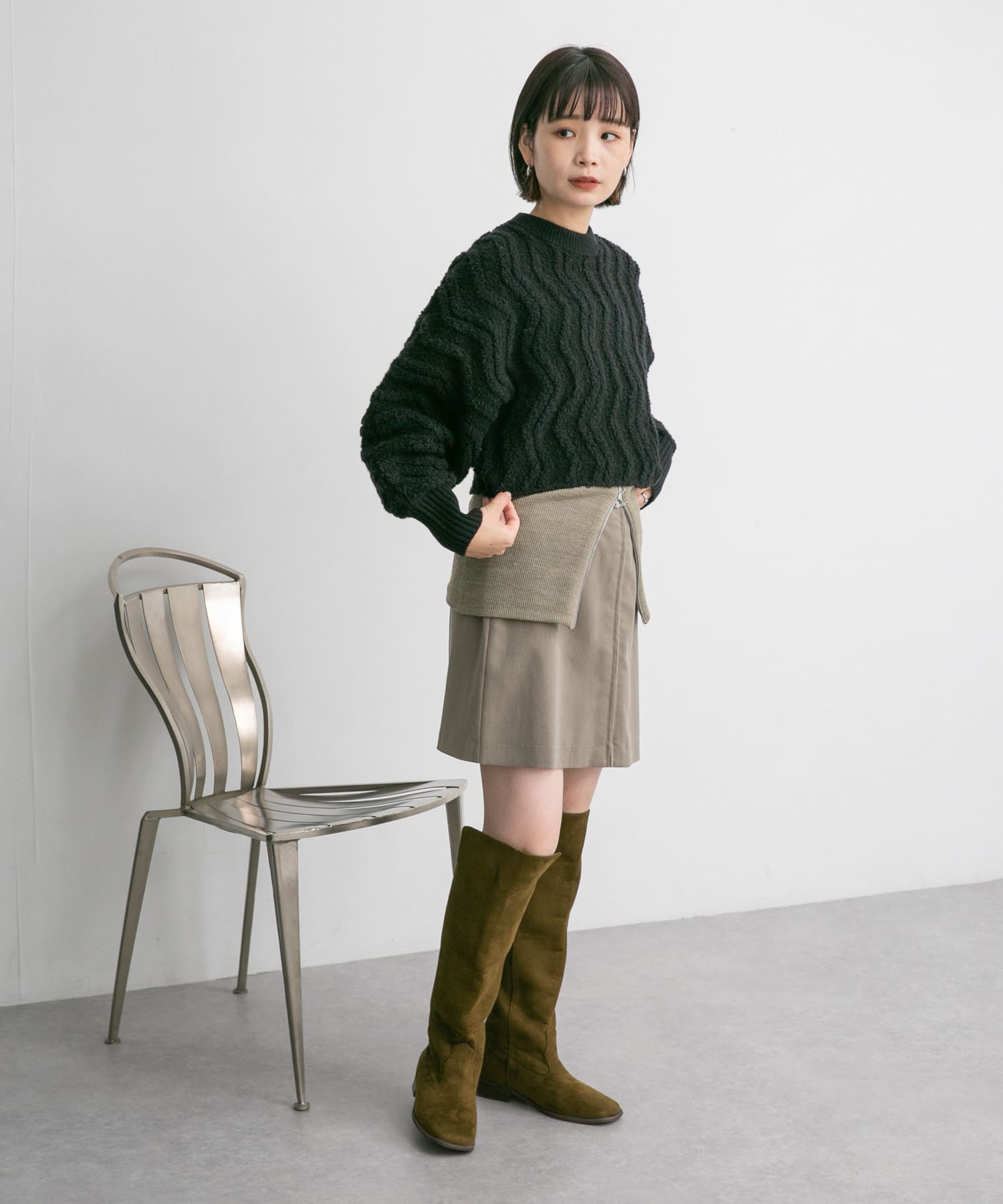 身長：160cm サイズ：one