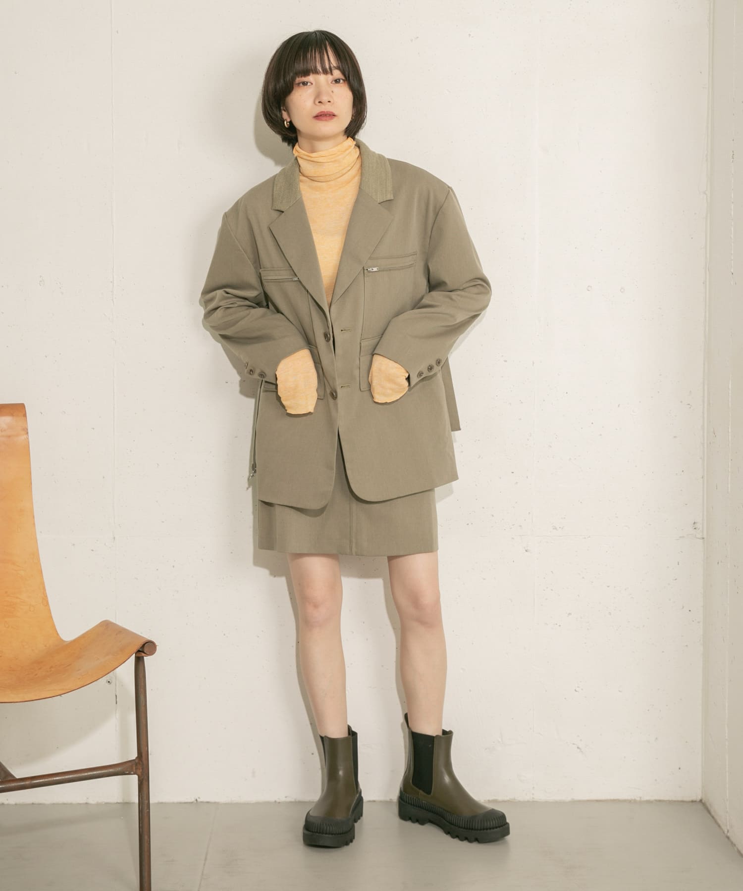 身長：159cm サイズ：one