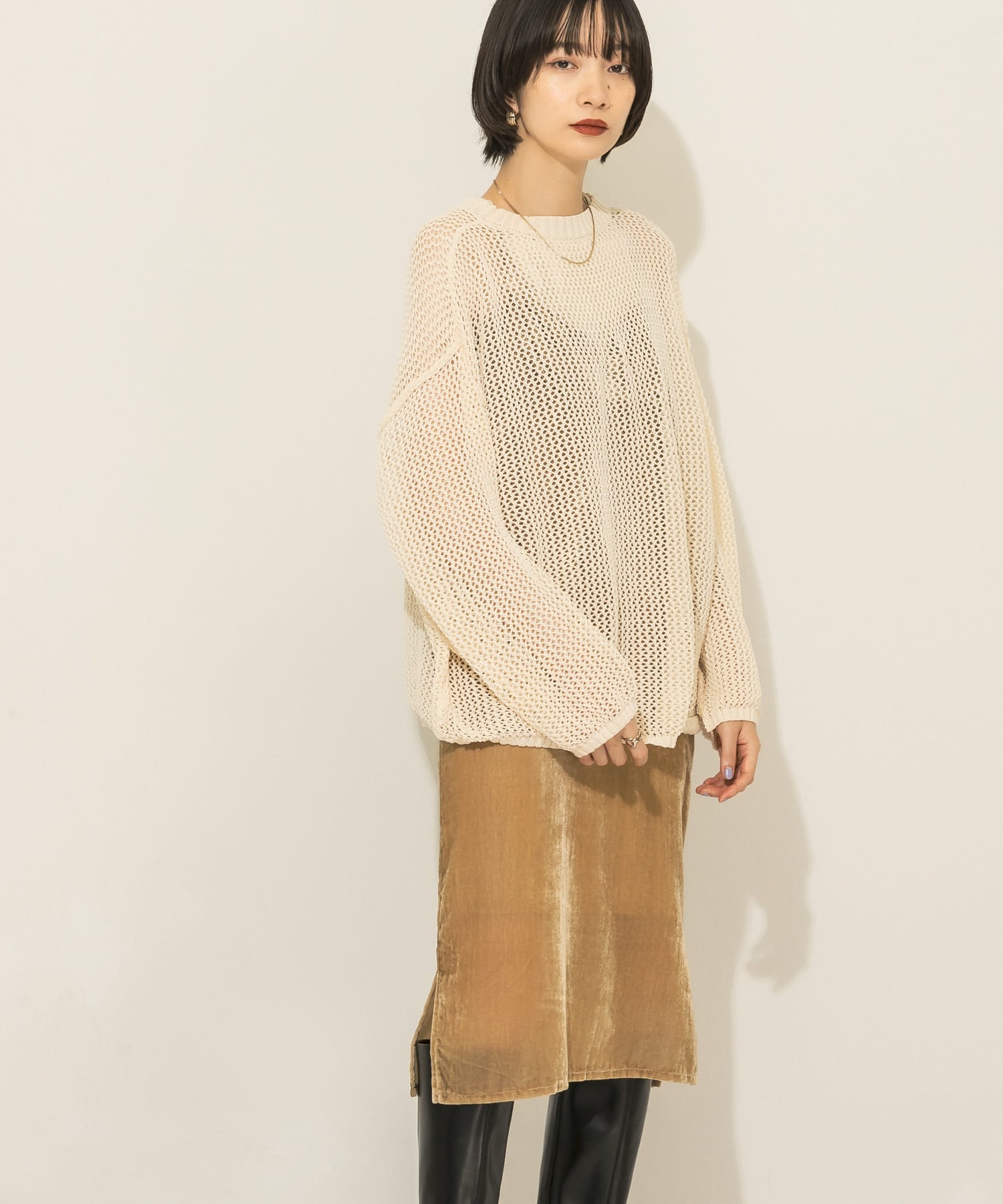 身長：159cm サイズ：one