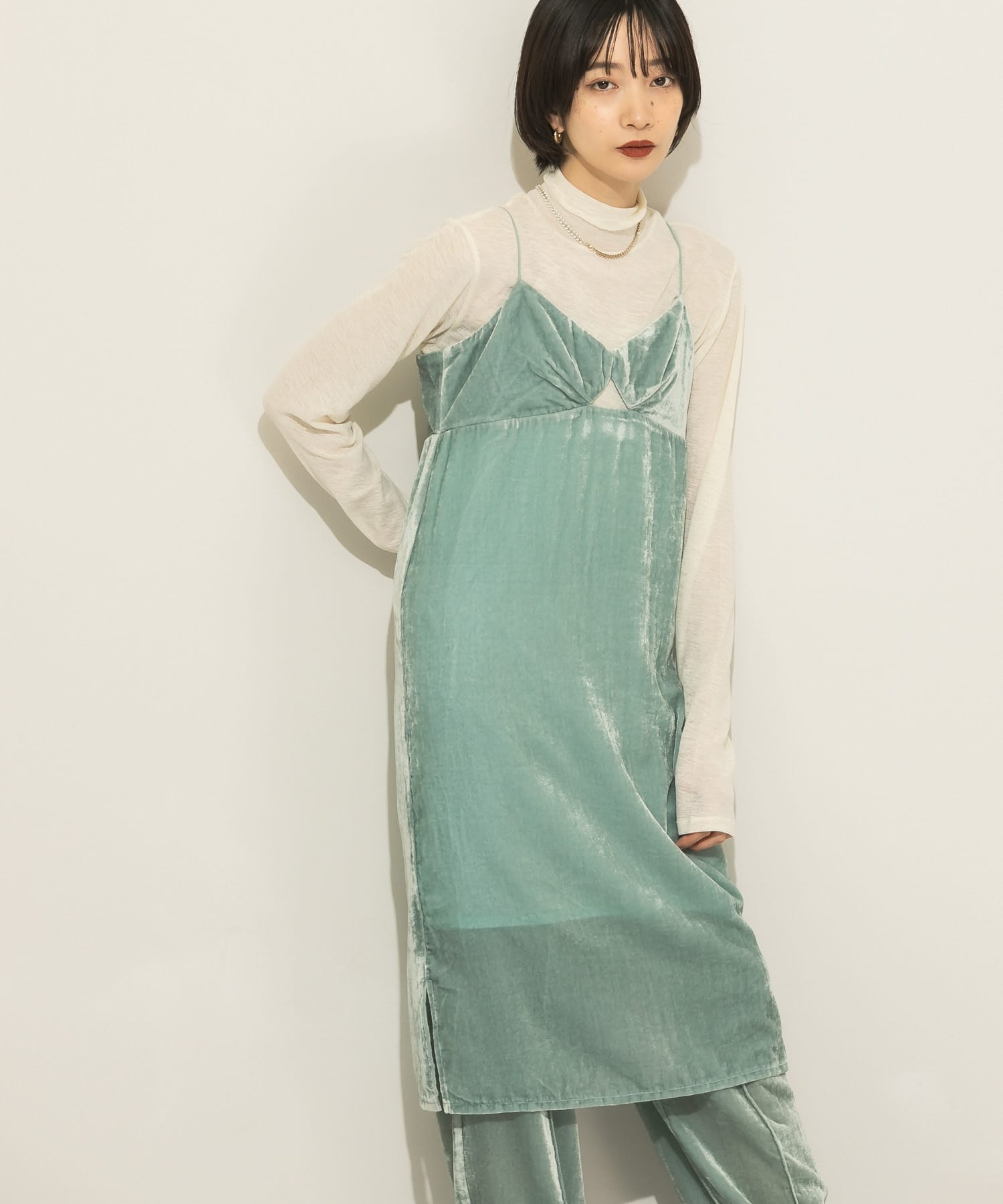 身長：159cm サイズ：one