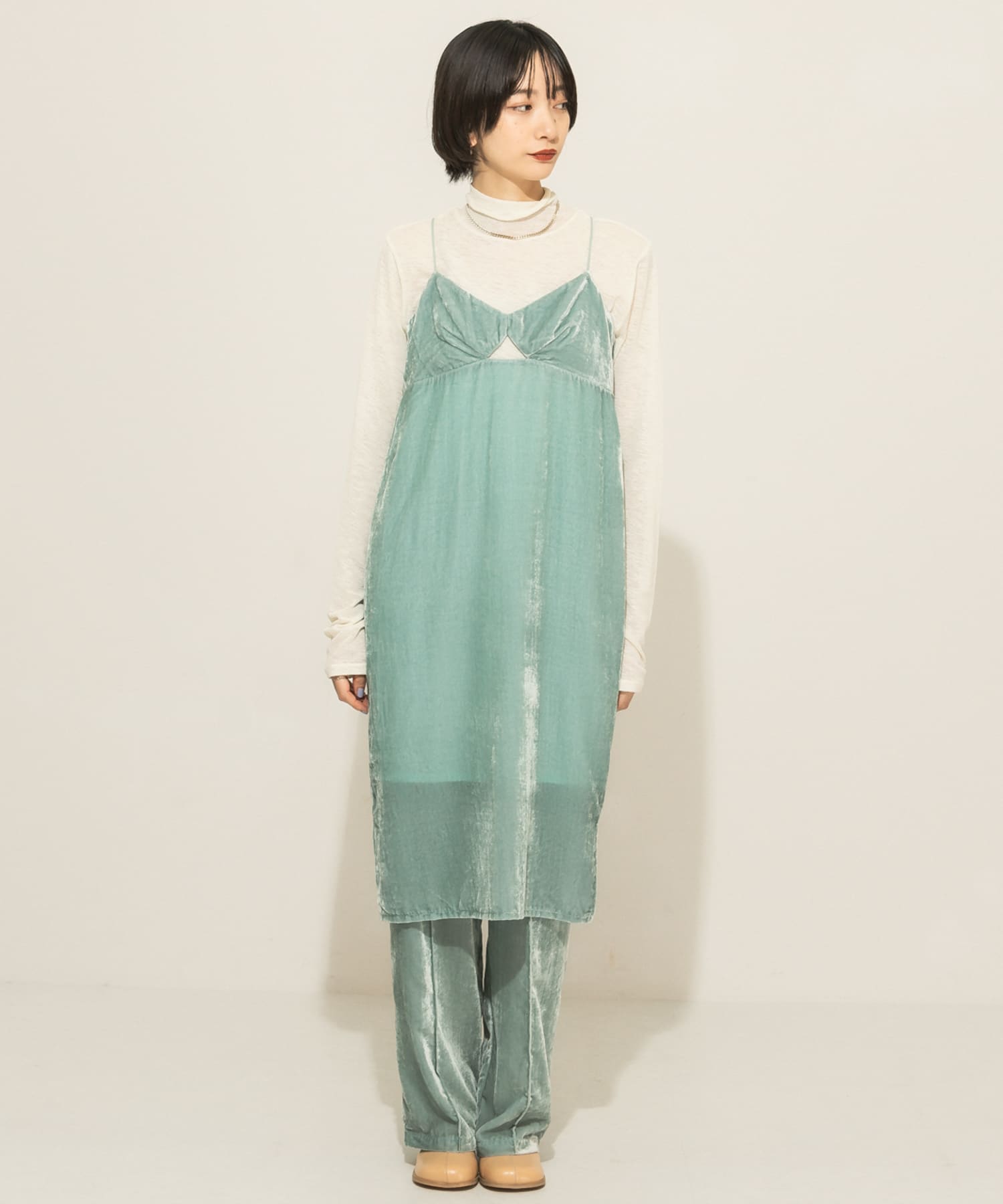 身長：159cm サイズ：one