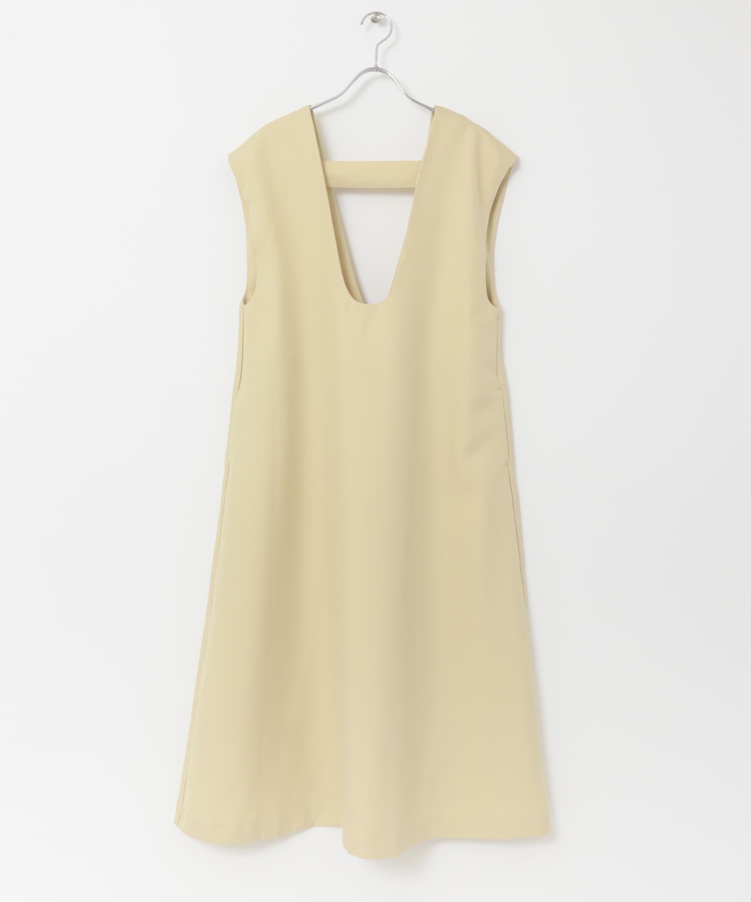 Uネック2WAYジャンパースカート BEIGE one