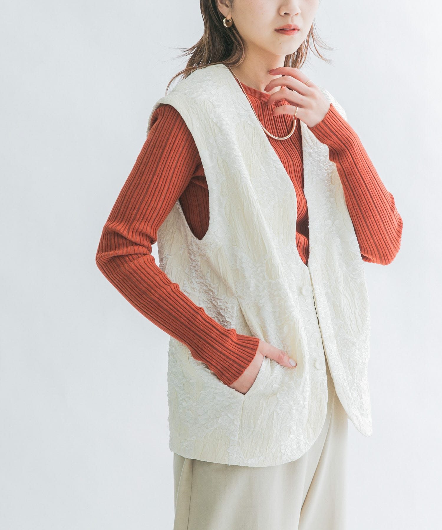 身長：165cm サイズ：one