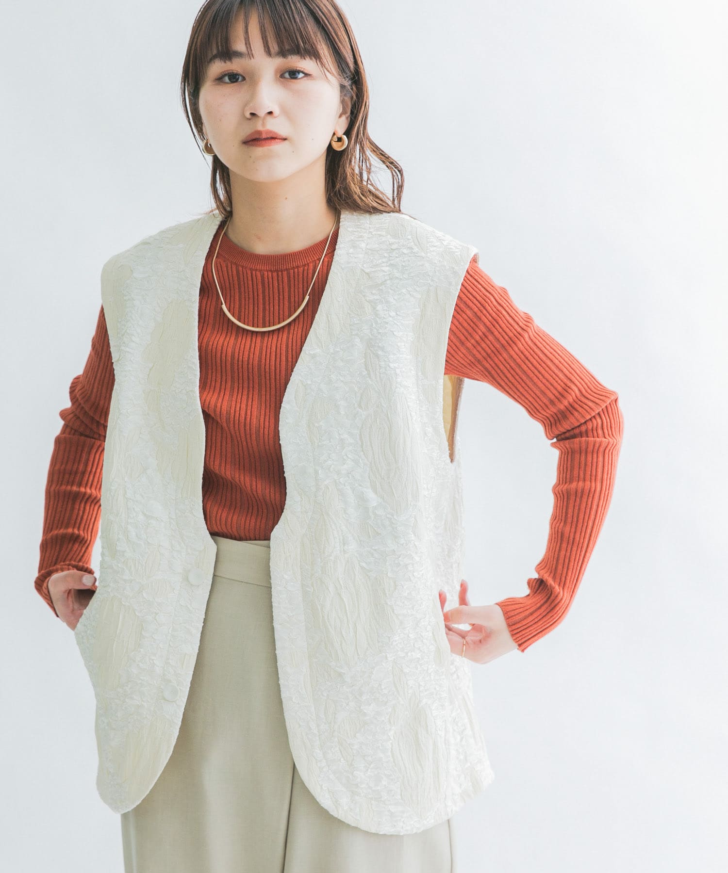 身長：165cm サイズ：one