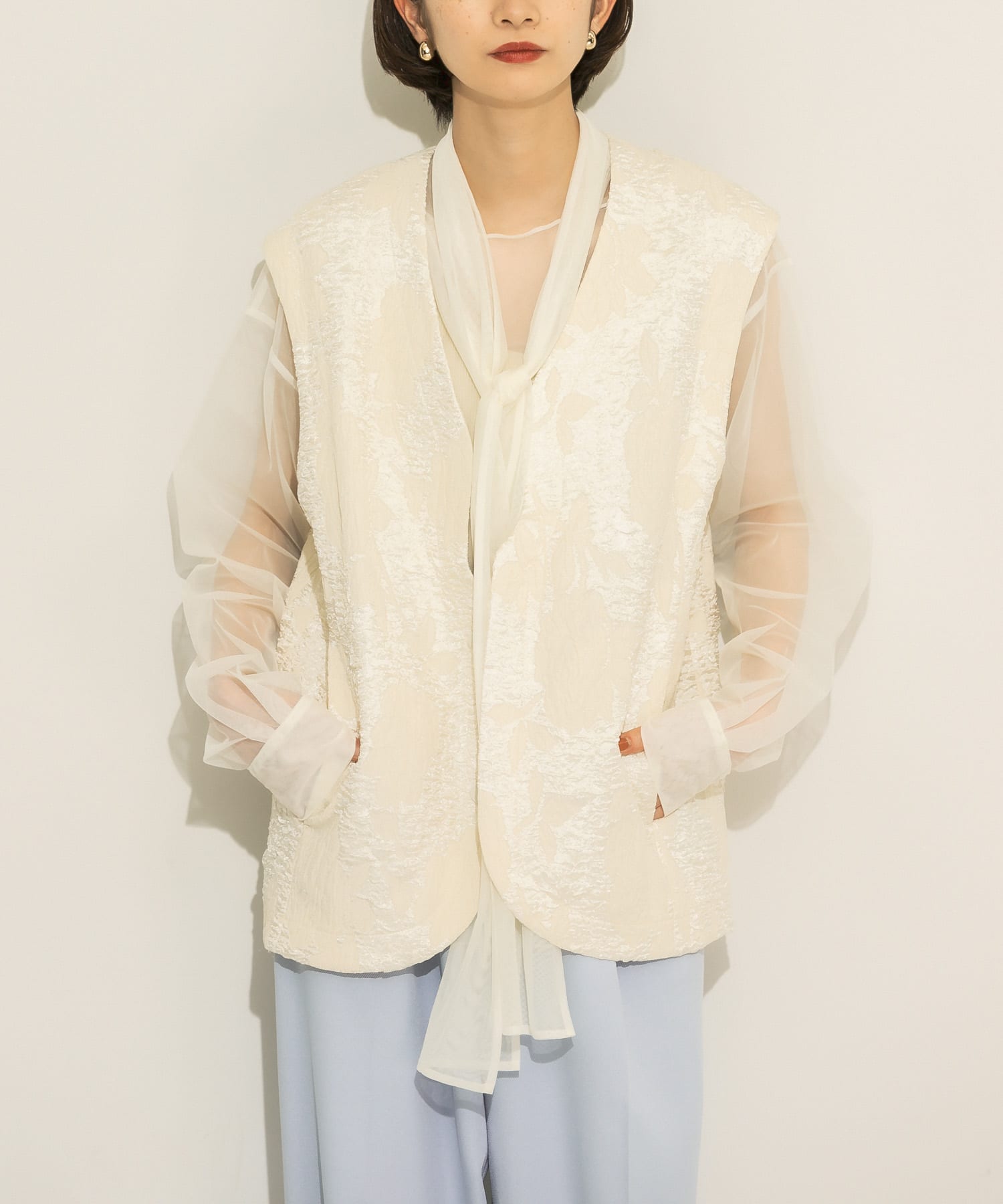 身長：159cm サイズ：one