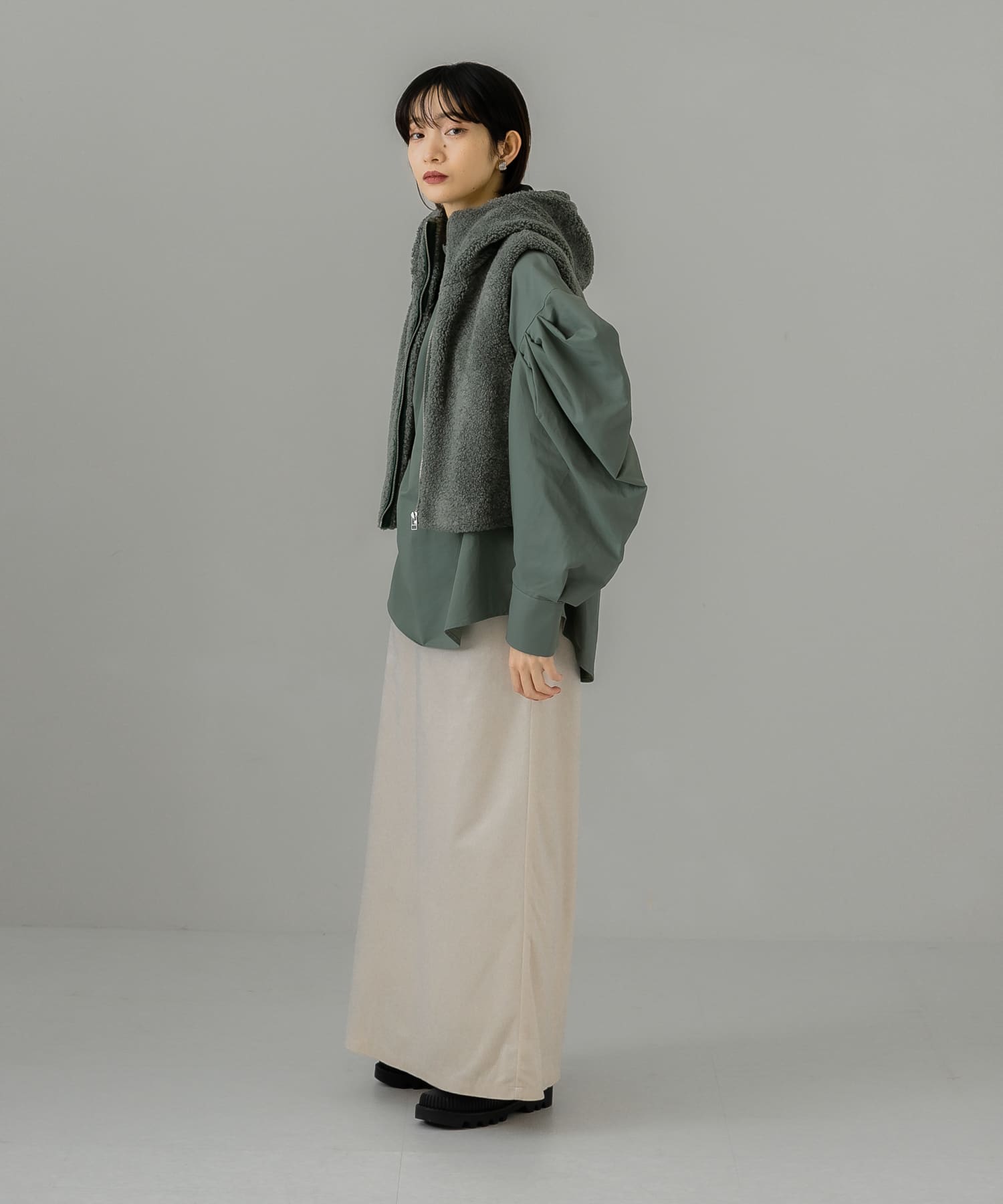 身長：159cm サイズ：one