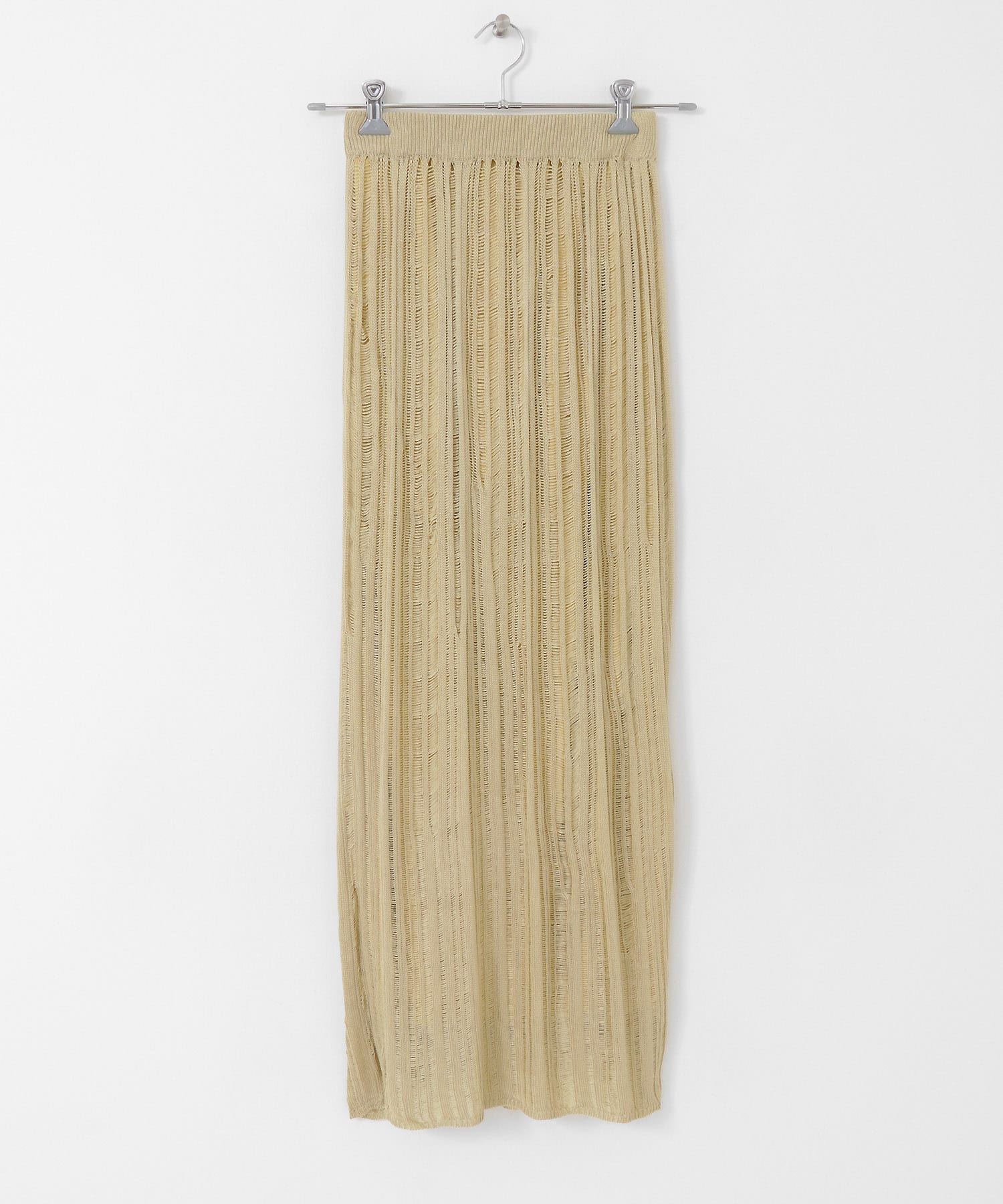 針抜きニットタイトスカート BEIGE one