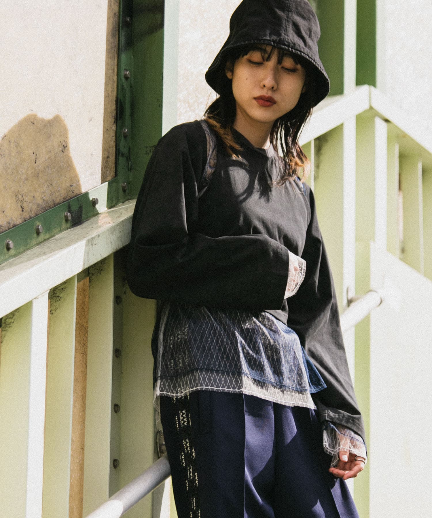 身長：160cm サイズ：one