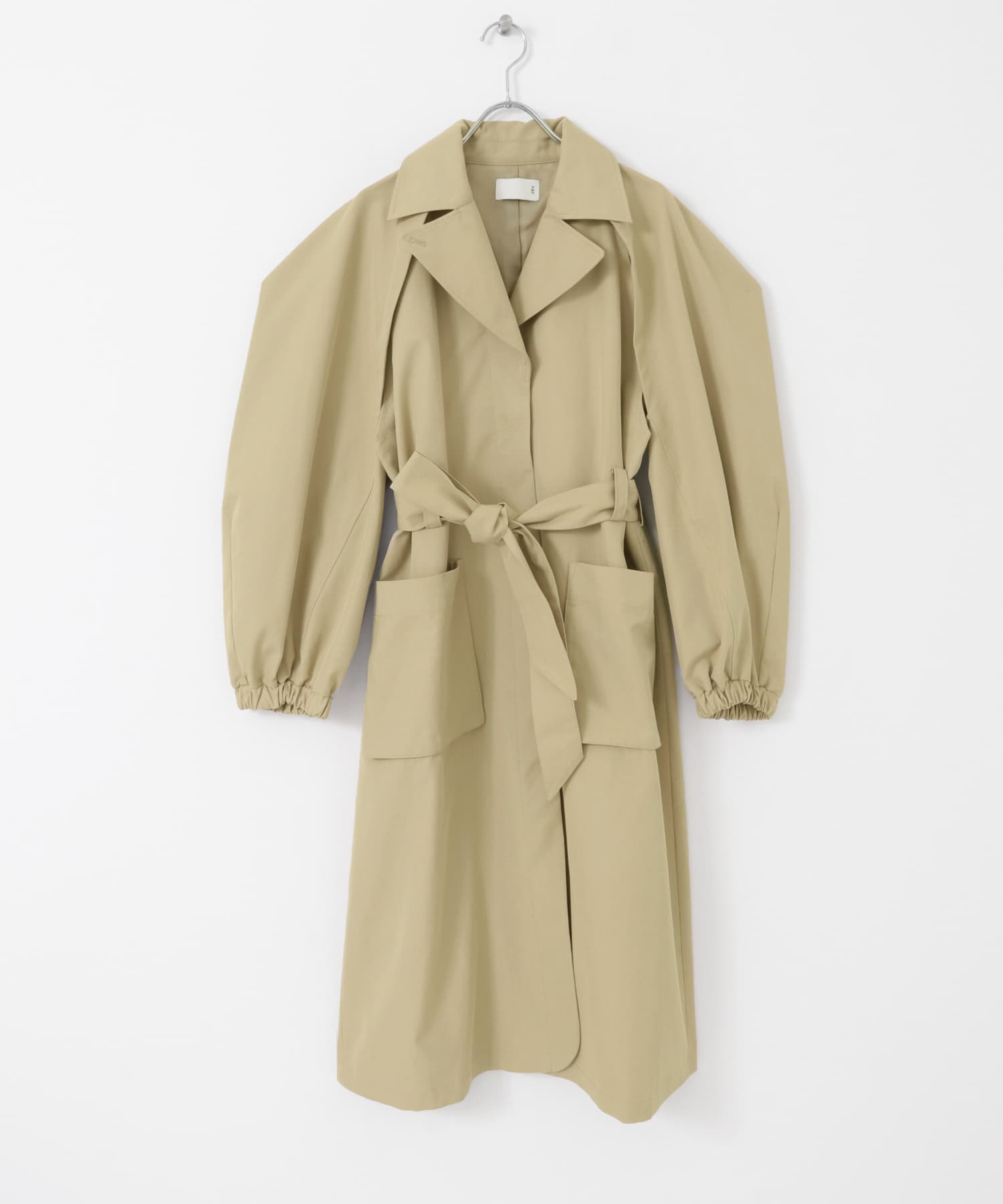 立体スリーブデザインコート BEIGE one