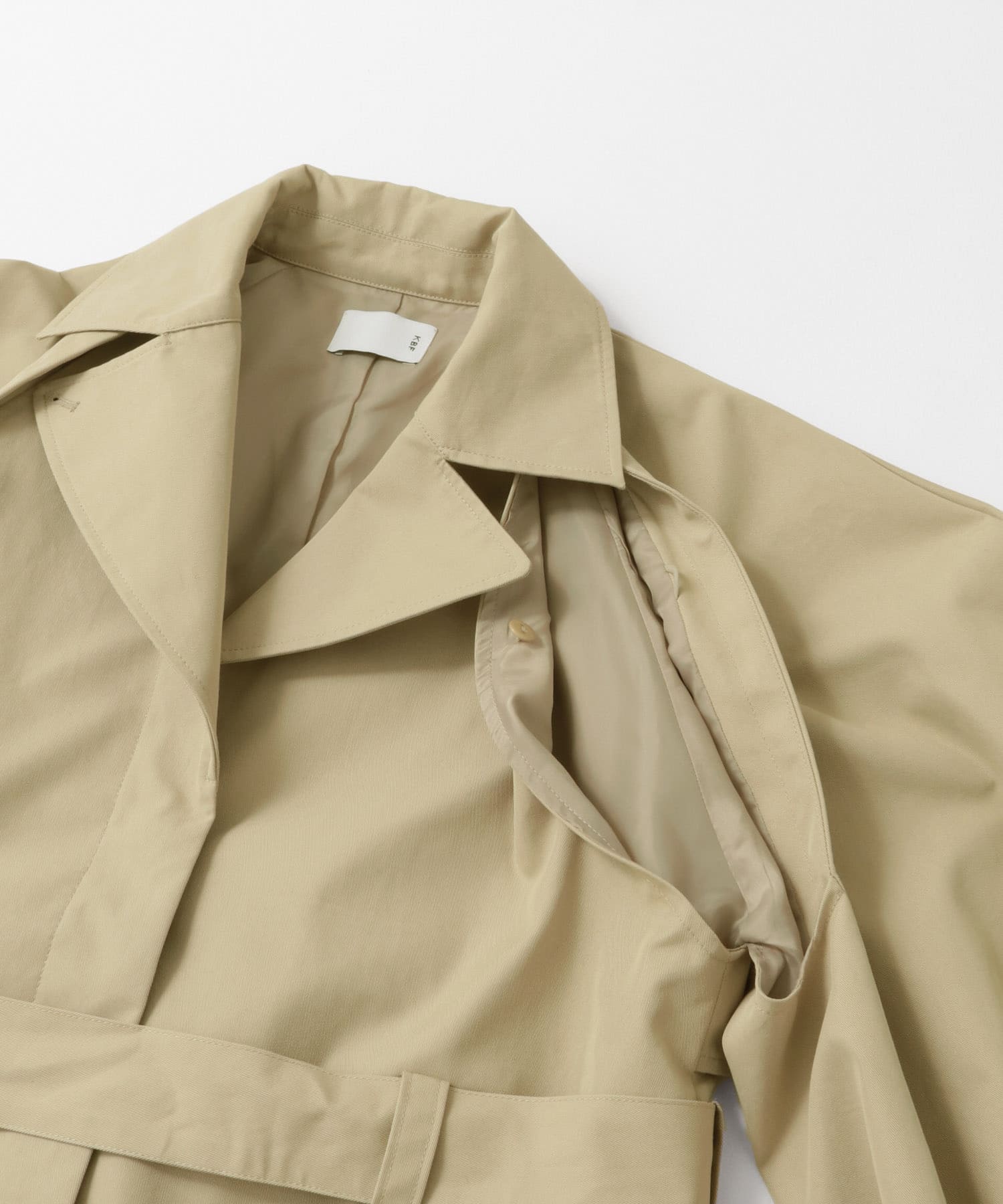 立体スリーブデザインコート BEIGE one