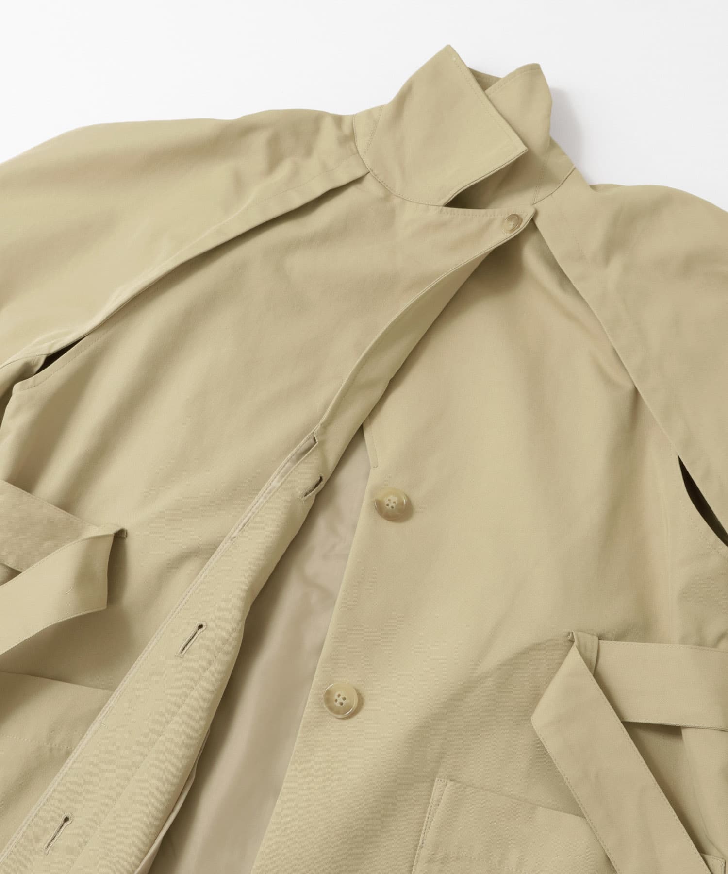 立体スリーブデザインコート BEIGE one