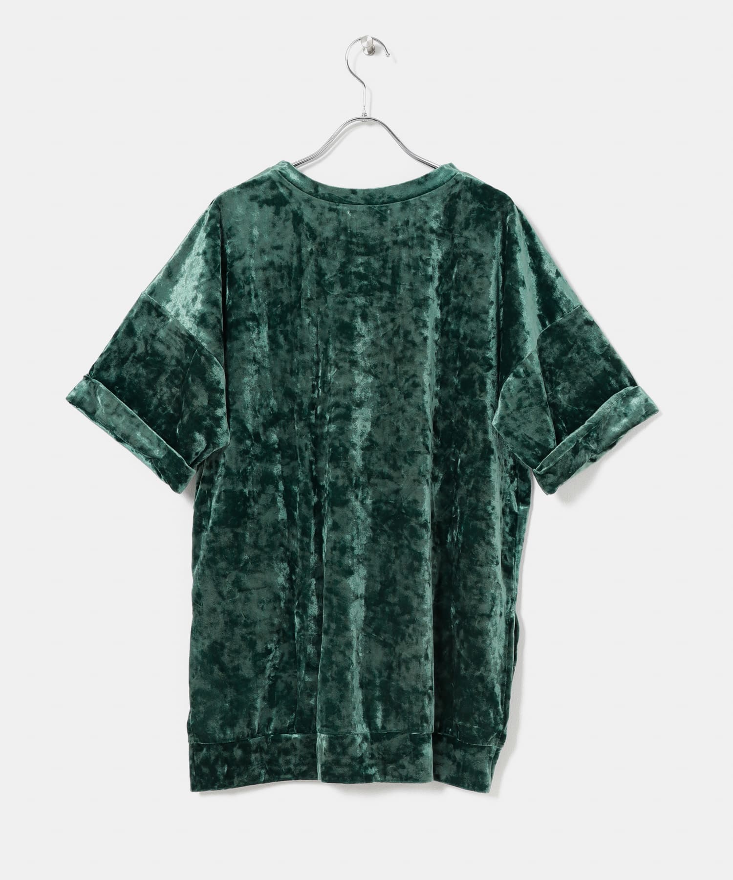 クラッシュベロアBIG Tシャツ GREEN one