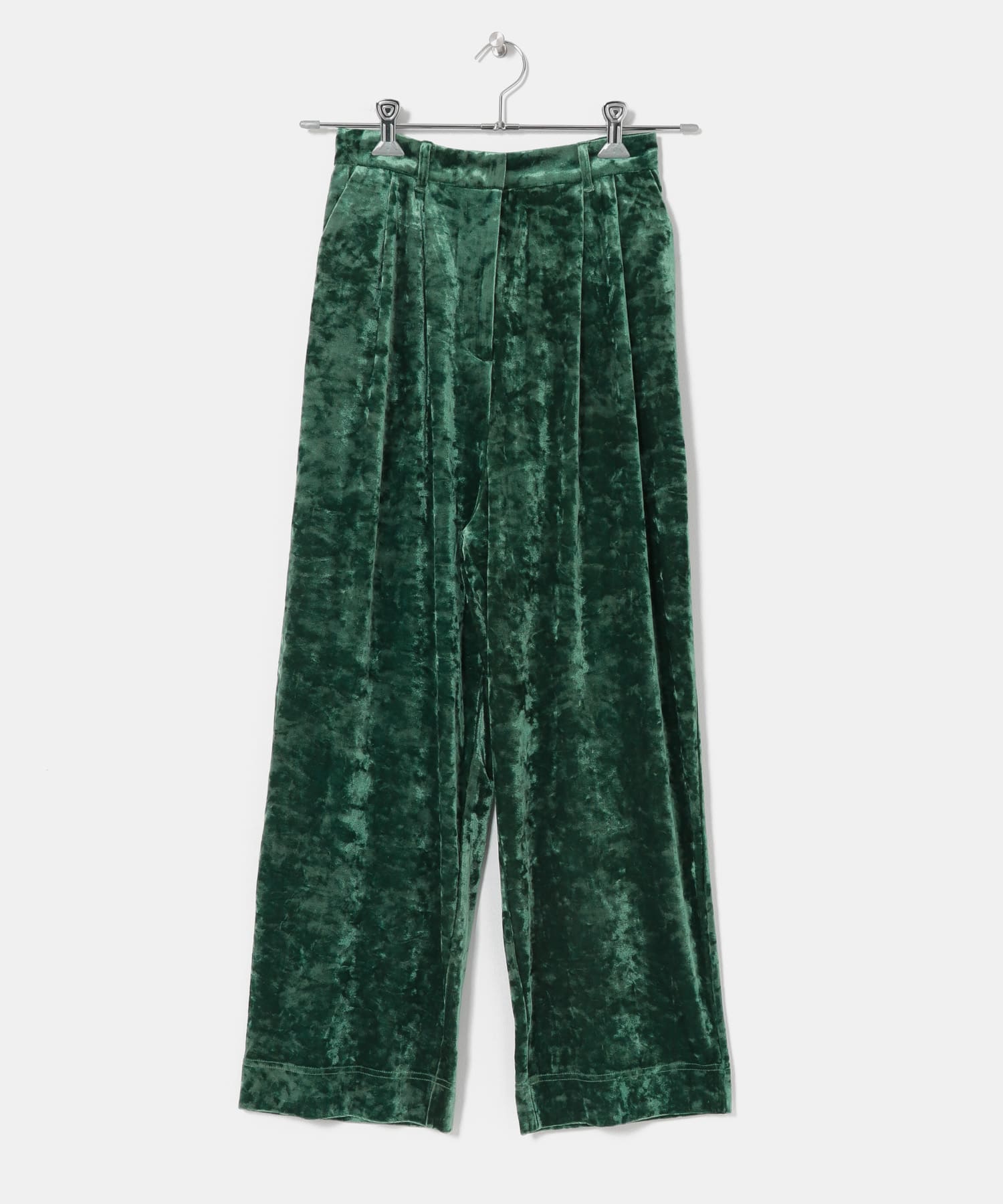 クラッシュベロアパンツ GREEN one