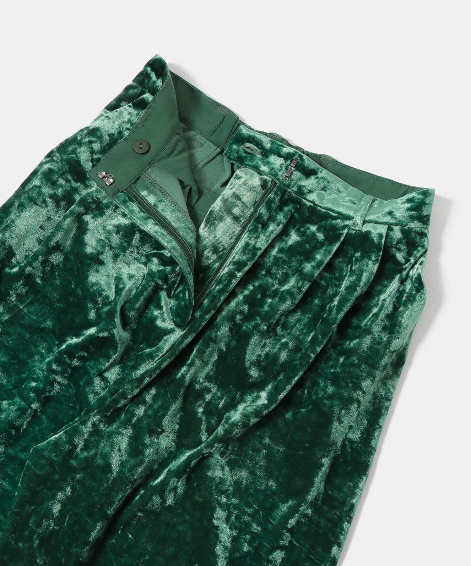 クラッシュベロアパンツ GREEN one