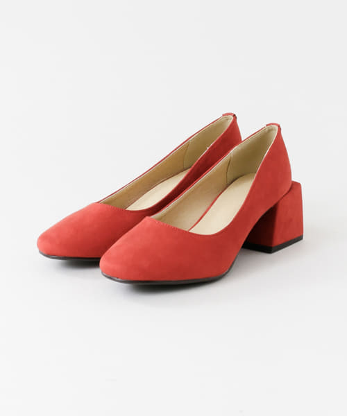 スクエアヒールパンプス∴