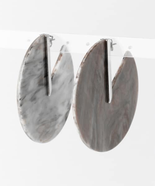 アクリルサークルピアス GRAY one