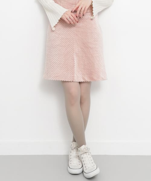 ワイドコーデュロイミニスカート∴ CAMEL 36