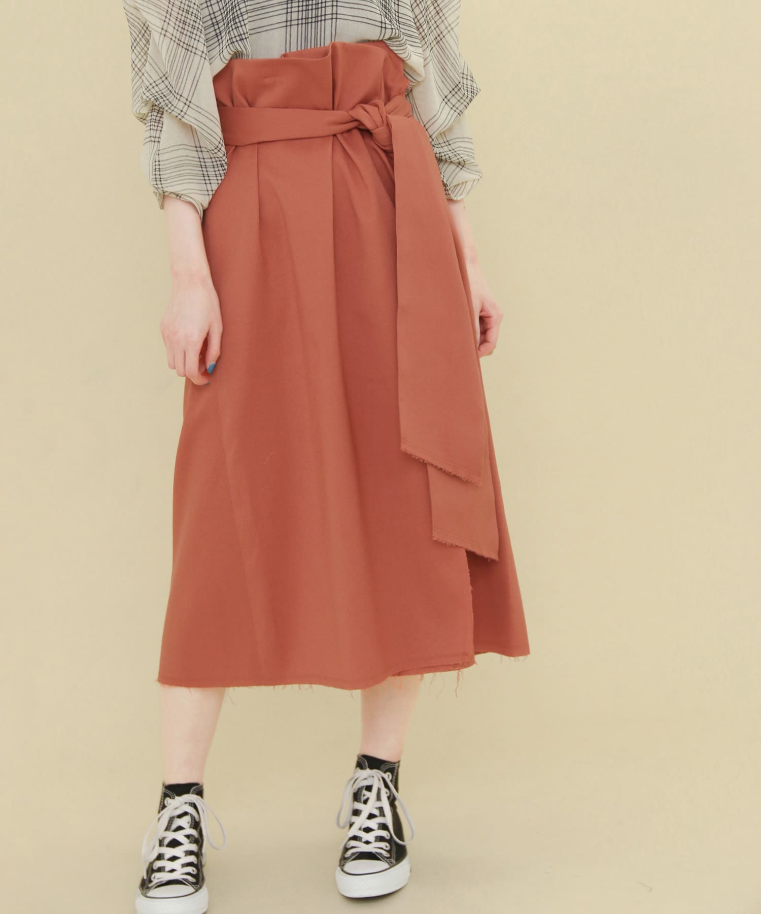2WAYラップキャミソールワンピース∴ ORANGE one